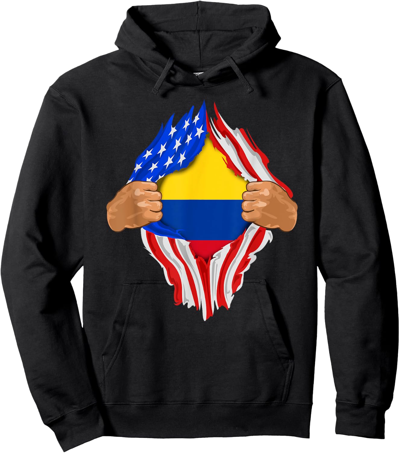 Colombian Blood Inside Me | Colombia Flag Gift Hoodie - Hoodie | Black