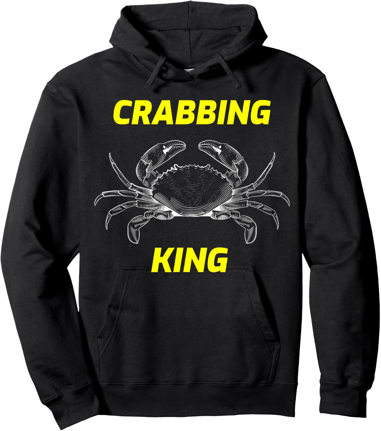 Fun Crabbing King Fun for Crabbers & Fisherman Gift Hoodie - Hoodie | Black