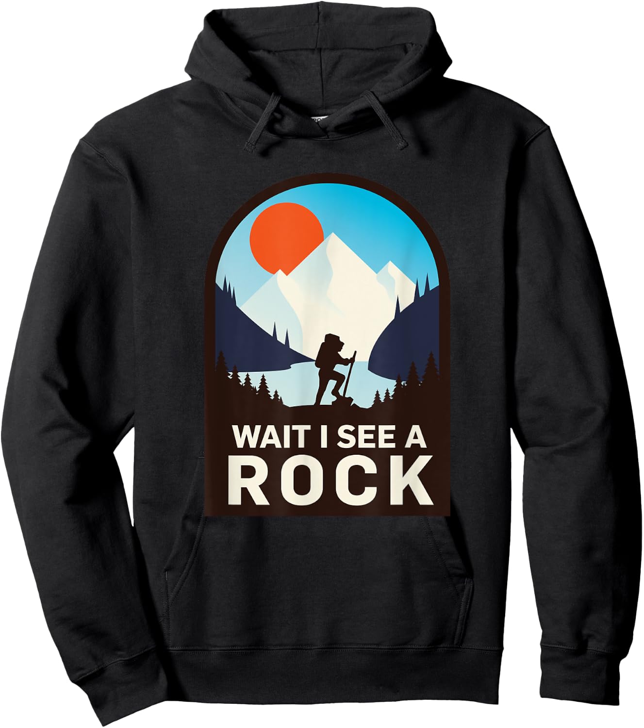WAIT I SEE A ROCK - Geology geologist Hoodie - Hoodie | Black