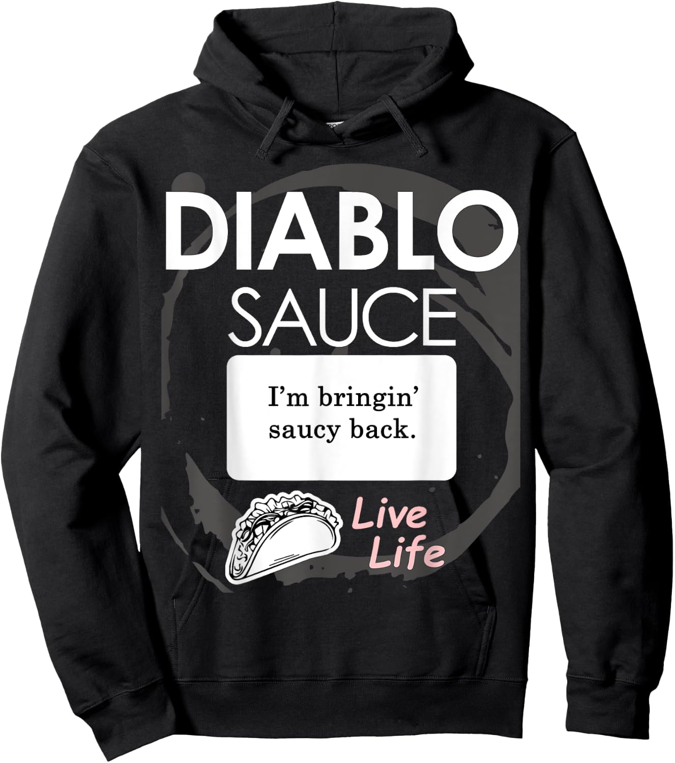 Taco Sauce Shirt Diablo Halloween Costume Hoodie - Hoodie | Black