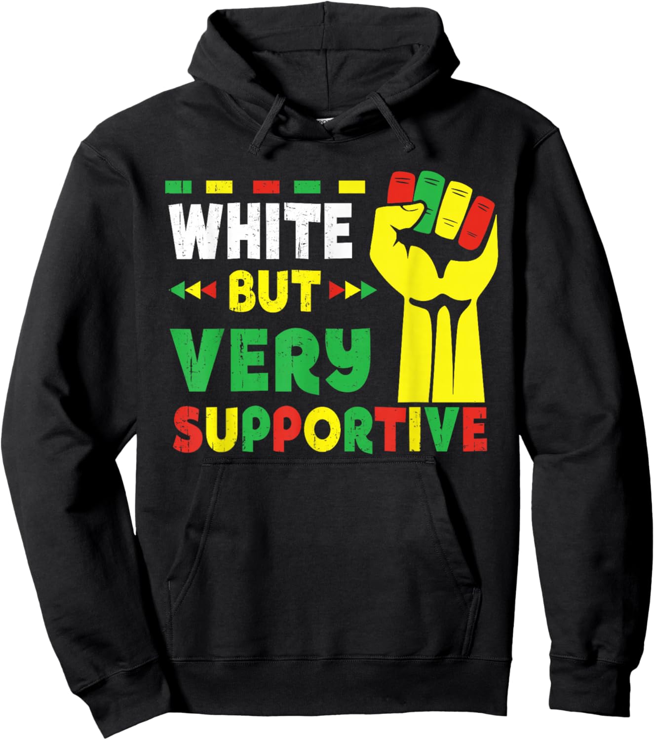 White But Supportive Ally Support Juneteenth 1865 Men Women Hoodie - Hoodie | Black