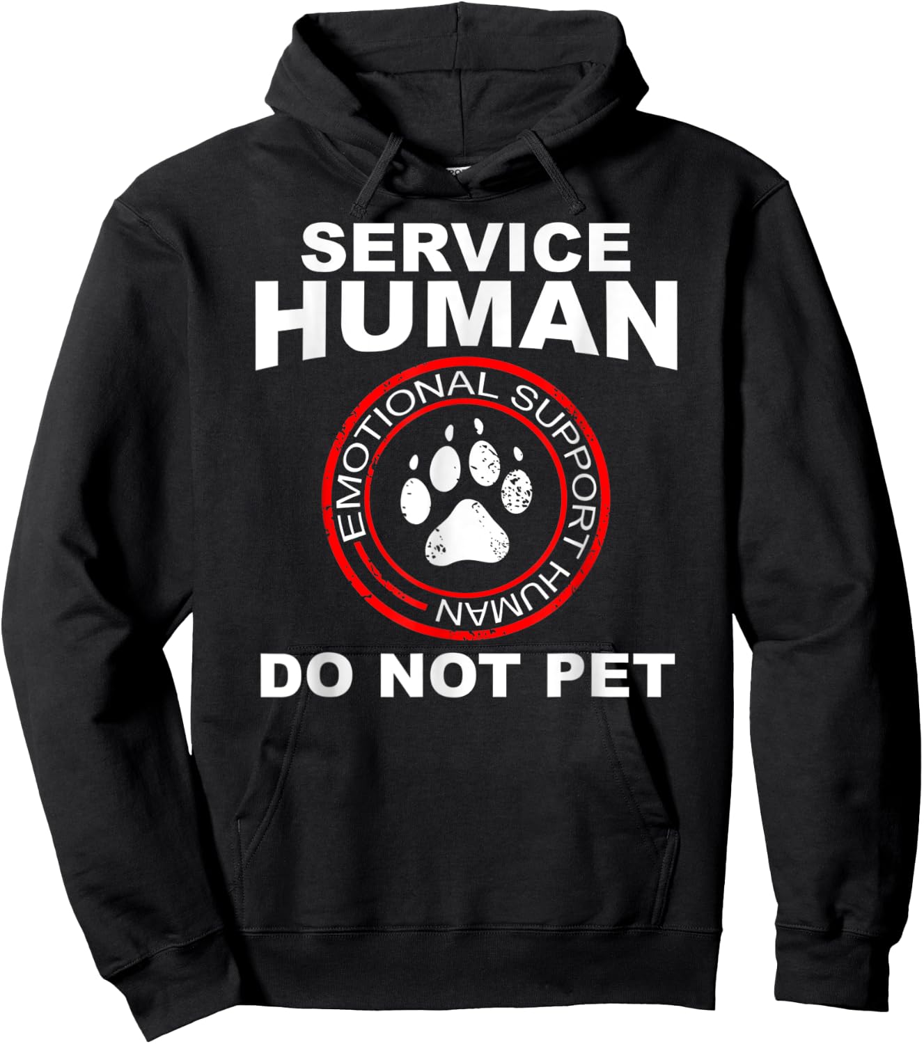 Service Human Dog Owner Emotional Support Human Hoodie - Hoodie | Black