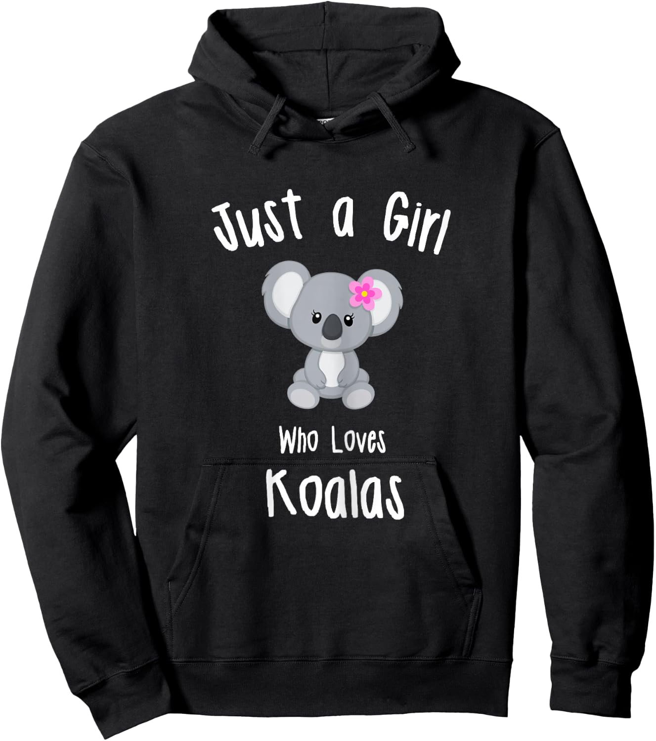 Koala Shirt for Girls | Koala Hoodie - Hoodie | Black