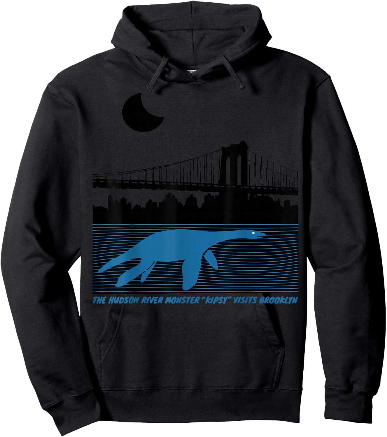 KIPSY (The Hudson River Monster Visits Brooklyn Bridge) Hoodie - Hoodie | Black