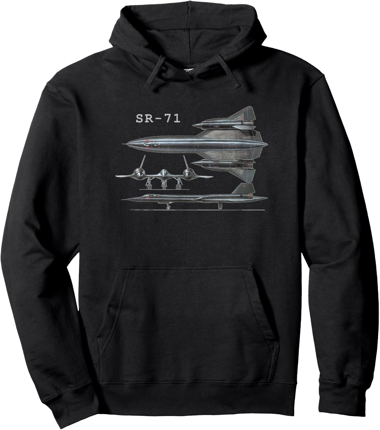 SR-71 Military Aircraft Shirt Hoodie - Hoodie | Black