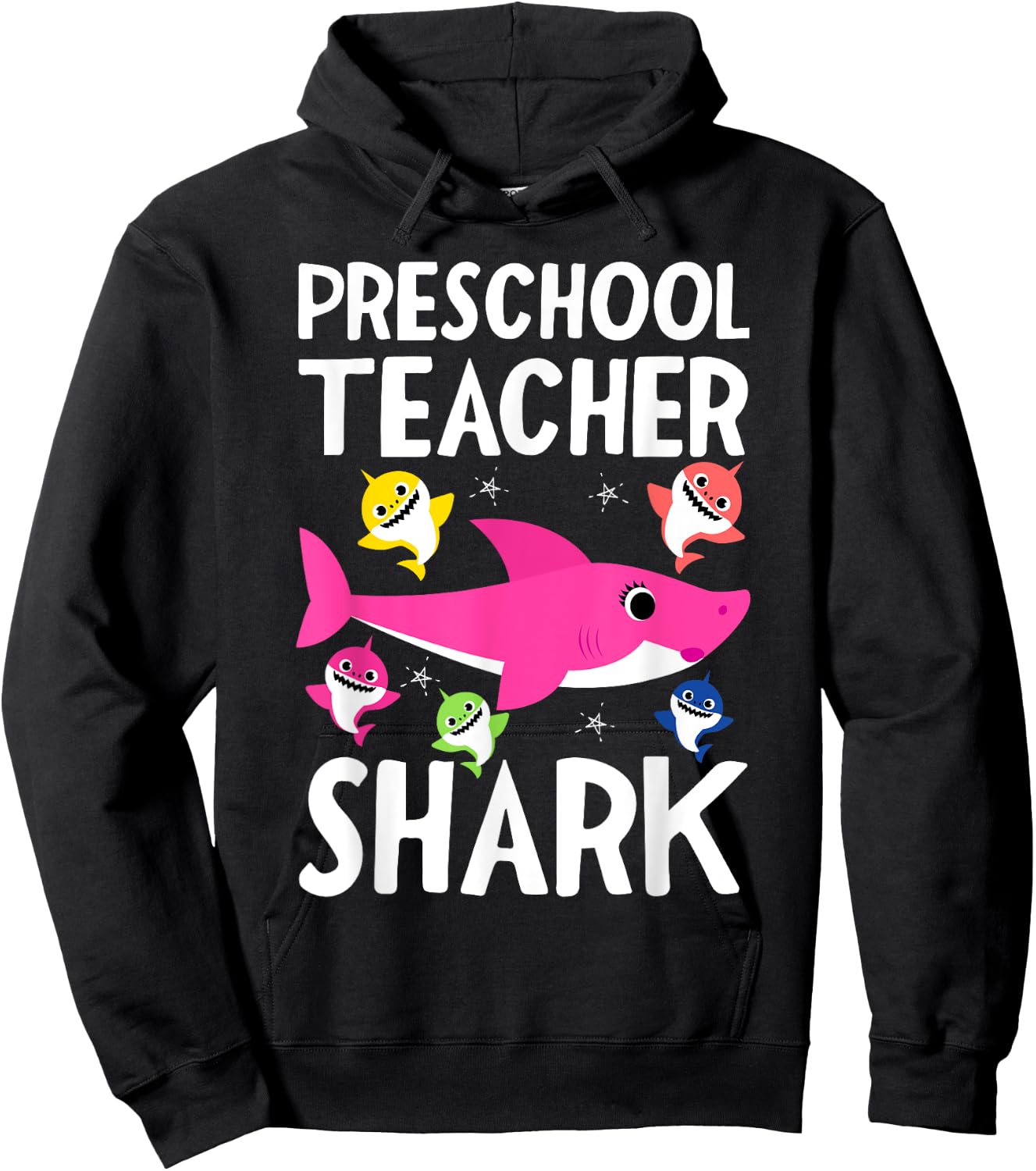 Preschool Teacher Shark Funny Gift Teachers Hoodie - Hoodie | Black