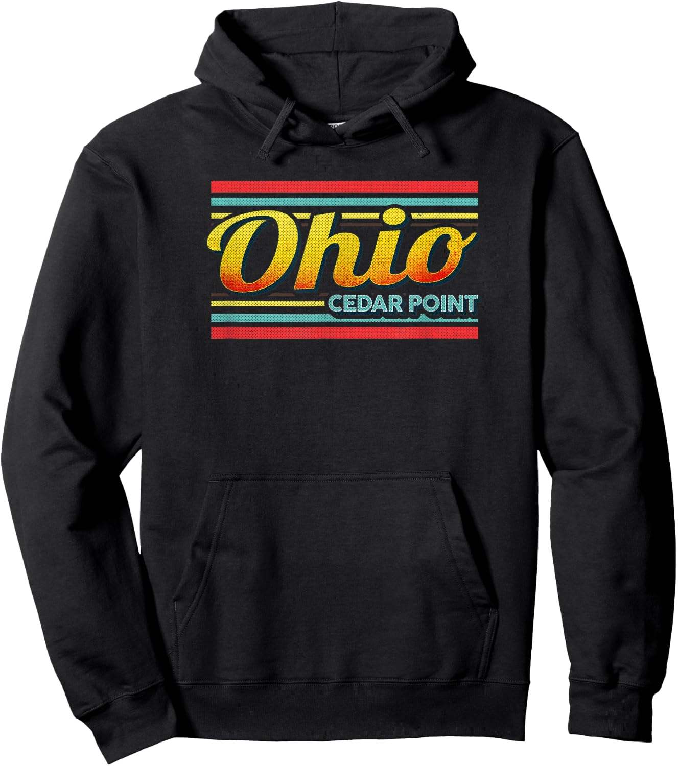 Vintage Cedar Point Ohio Souvenir Gift 70s 80s Style Hoodie - Hoodie | Black