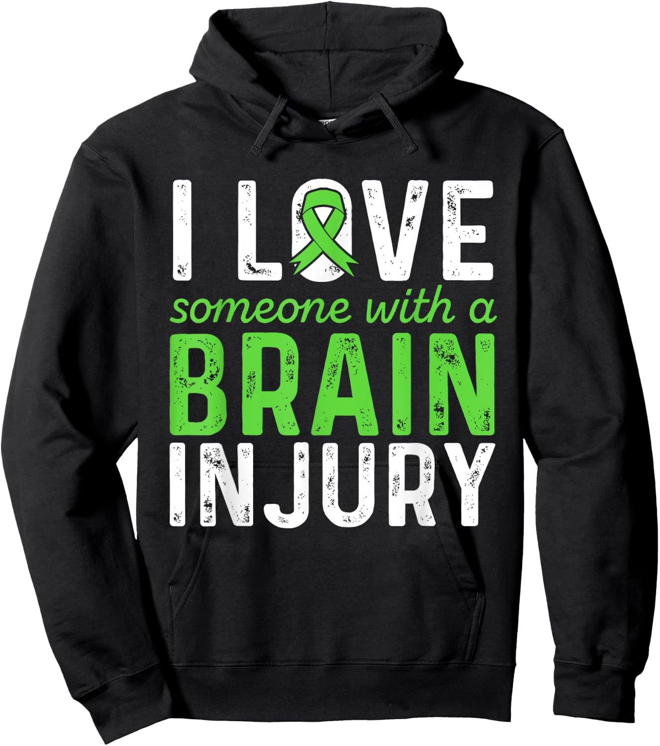Love Someone With Brain Injury - Brain Injury Shirt Hoodie - Hoodie | Black