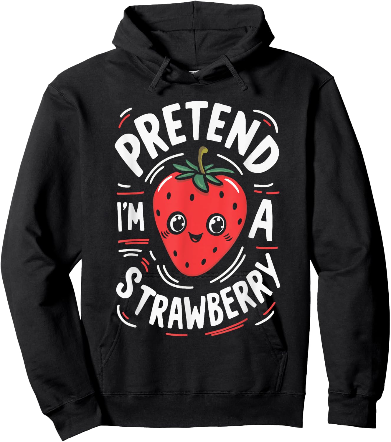 Pretend I'm A Strawberry Hoodie - Hoodie | Black