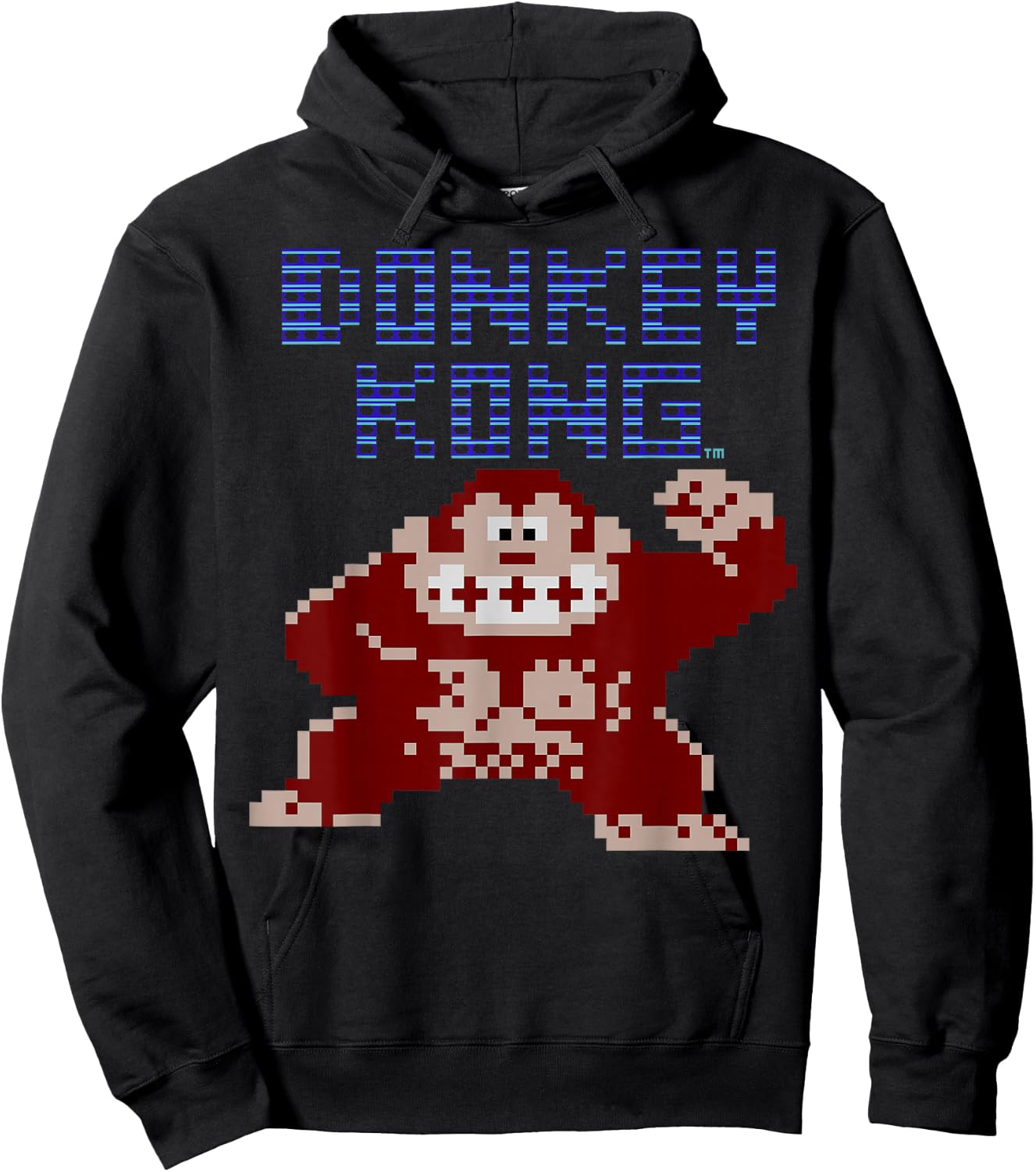 Nintendo Donkey Kong 8-Bit Pose Retro Graphic Hoodie - Hoodie | Black