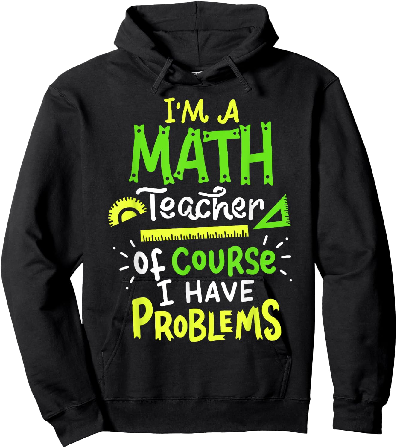 Math Teacher School Class Problem Funny Hoodie - Hoodie | Black