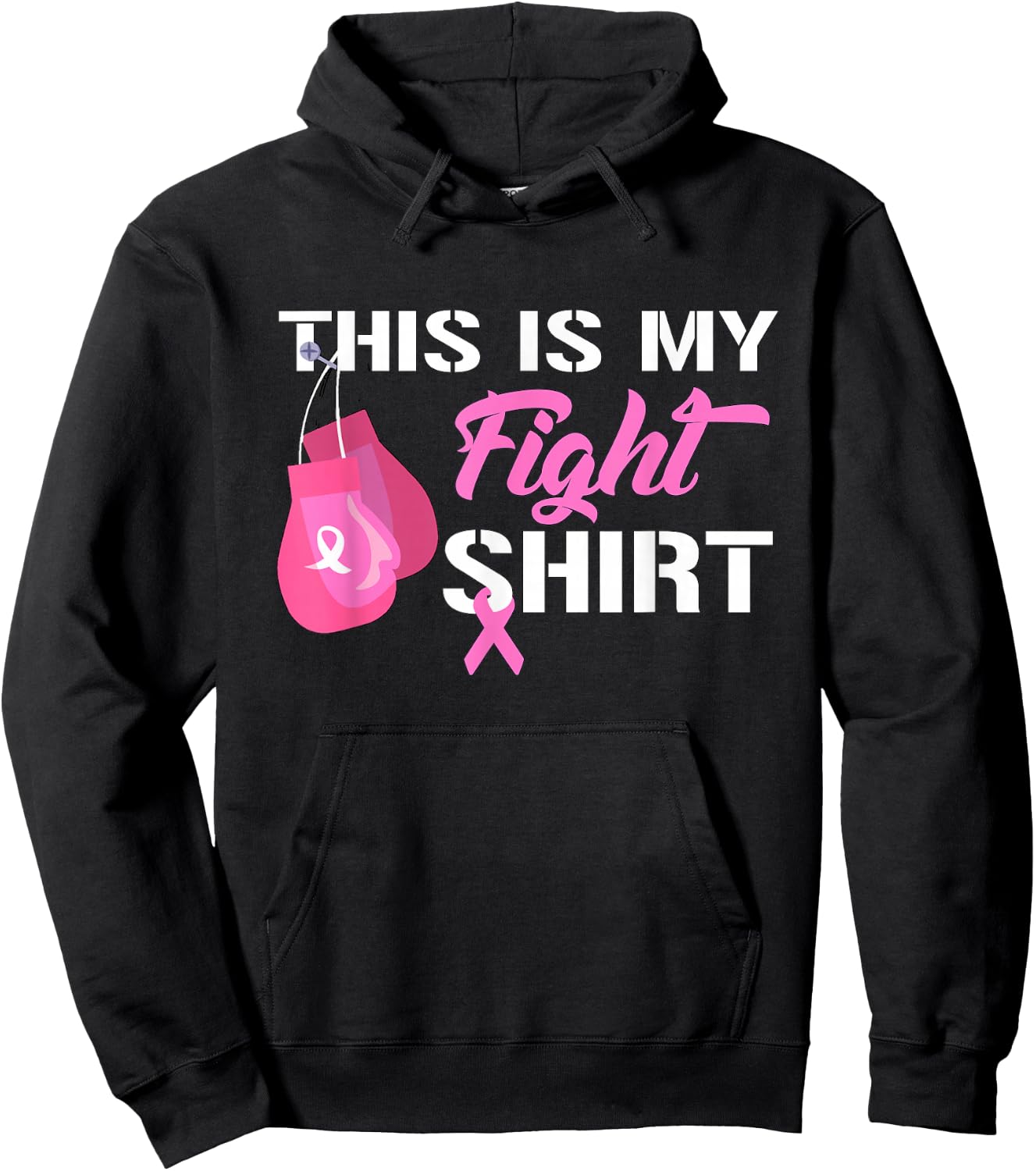 This Is My Fight Breast Cancer Fighter Believe Hoodie - Hoodie | Black