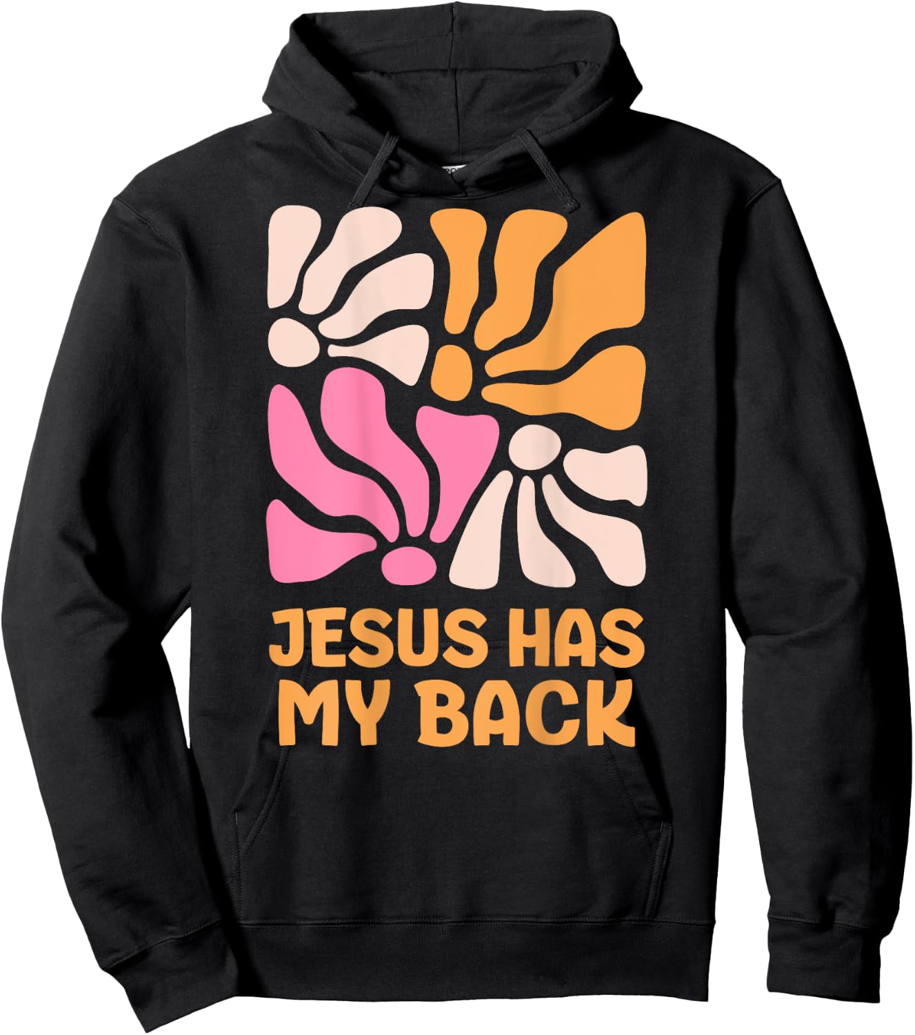 Jesus has my back kids boho Christian girls Hoodie - Hoodie | Black