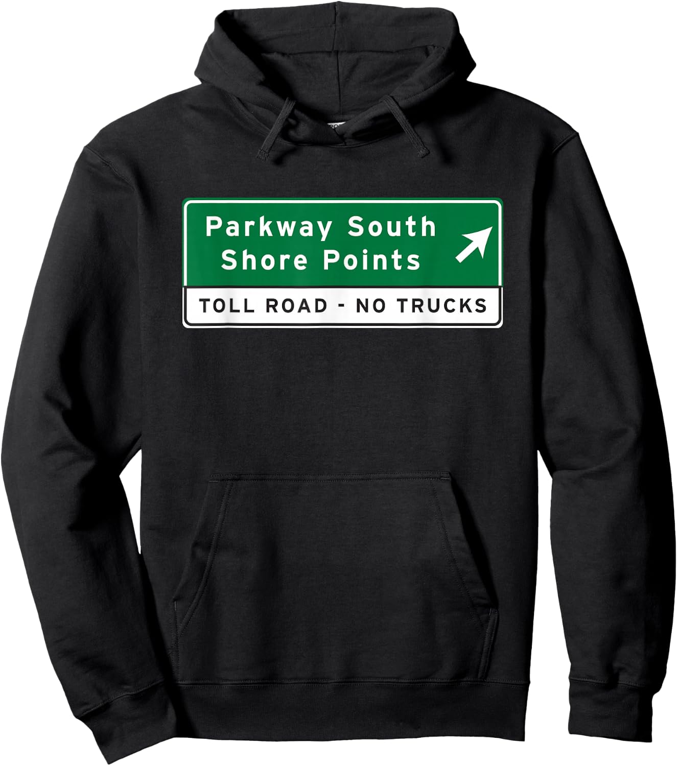 New Jersey Shore Garden State Parkway Highway Road Sign Hoodie - Hoodie | Black