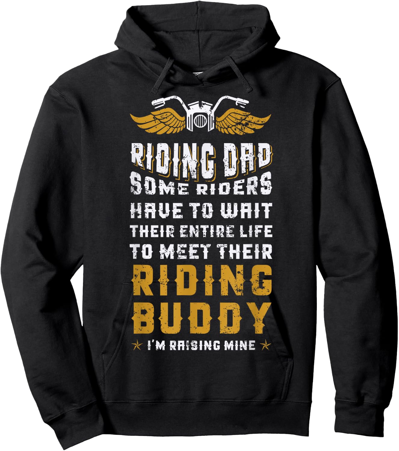 Riding Dad Father Son Biker Motorcycle Dad Matching Hoodie - Hoodie | Black