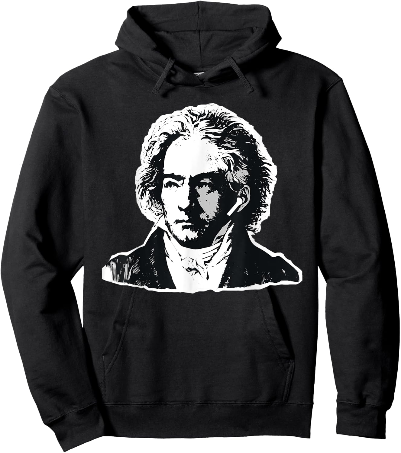 Ludwig Van Beethoven Classical Music Composer Earbuds Hoodie - Hoodie | Black