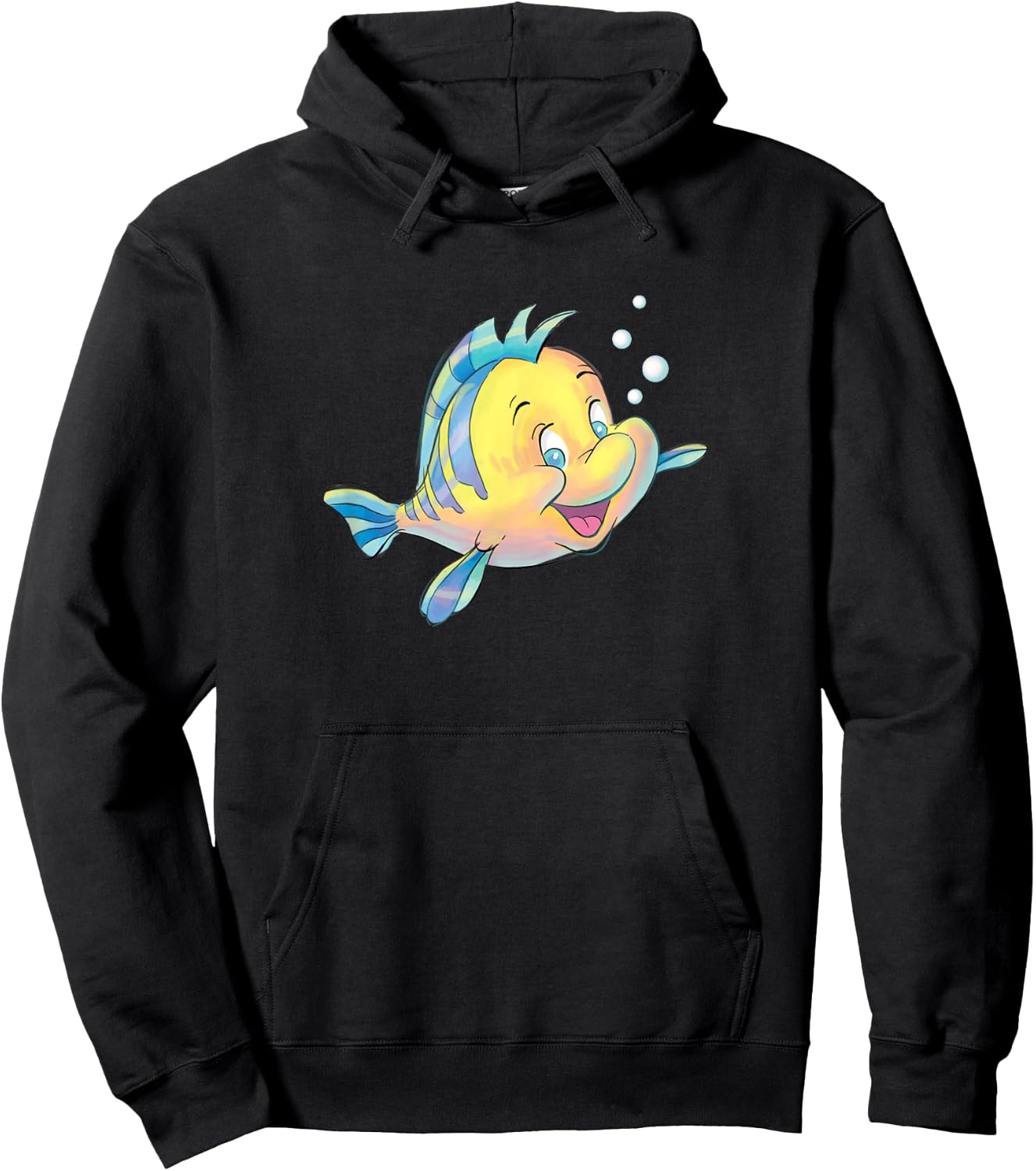 Disney The Little Mermaid Flounder Bubbles Small Hoodie - Hoodie | Black