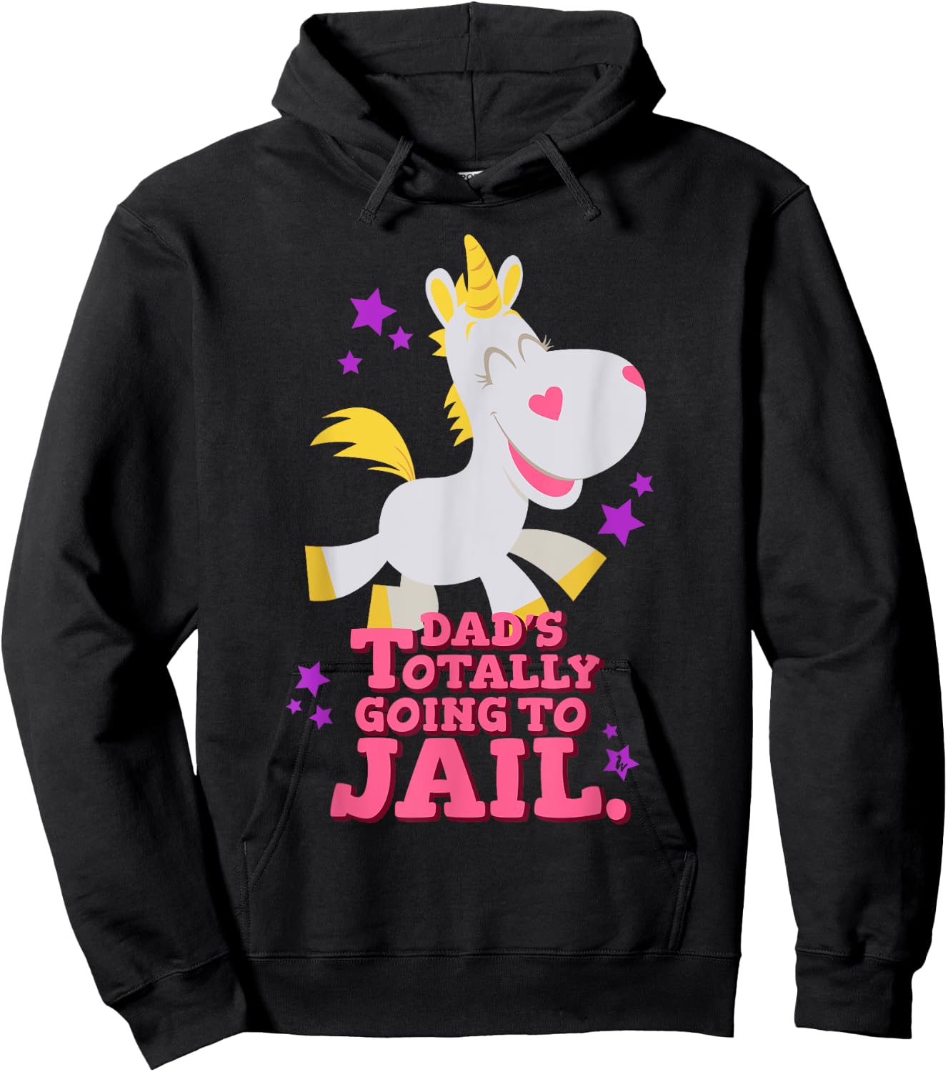 Funny Buttercup Unicorn Shirt - Dad's Going To Jail Hoodie - Hoodie | Black