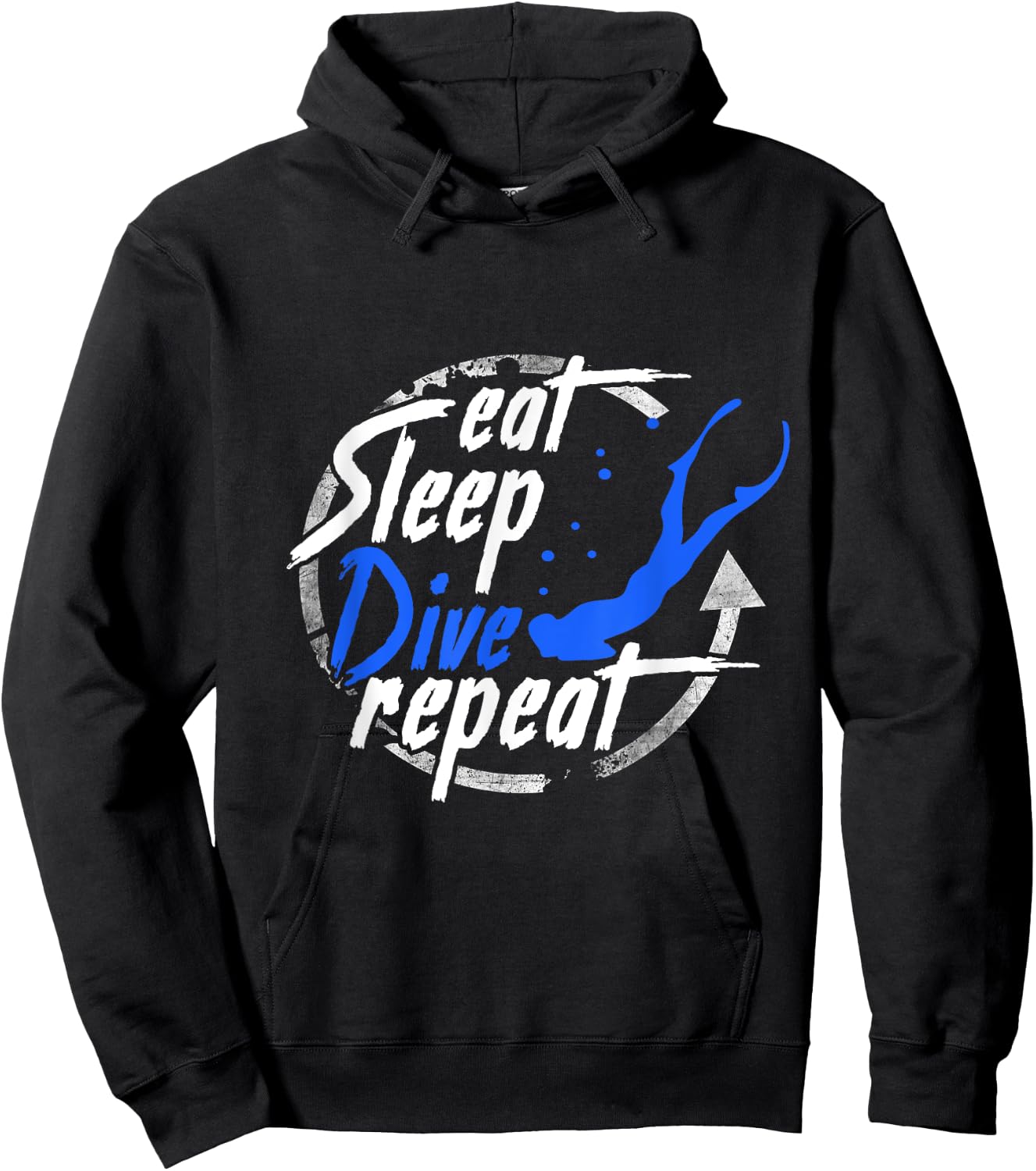 Freediving eat sleep Free dive Diving Apnea Ocean Sea Hoodie - Hoodie | Black