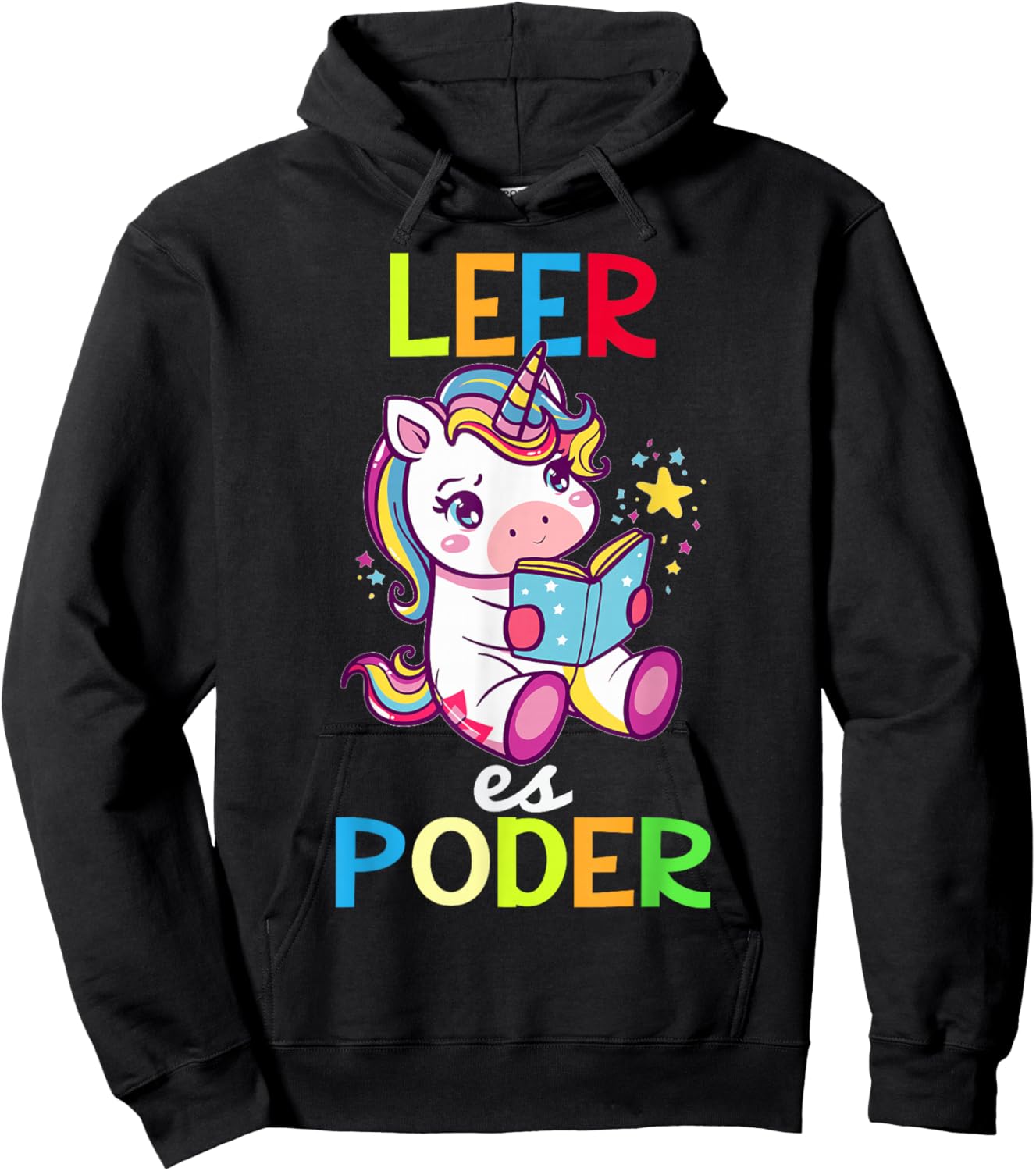 Spanish Reading Book Lover Unicorn Maestra Leer Es Poder Hoodie - Hoodie | Black
