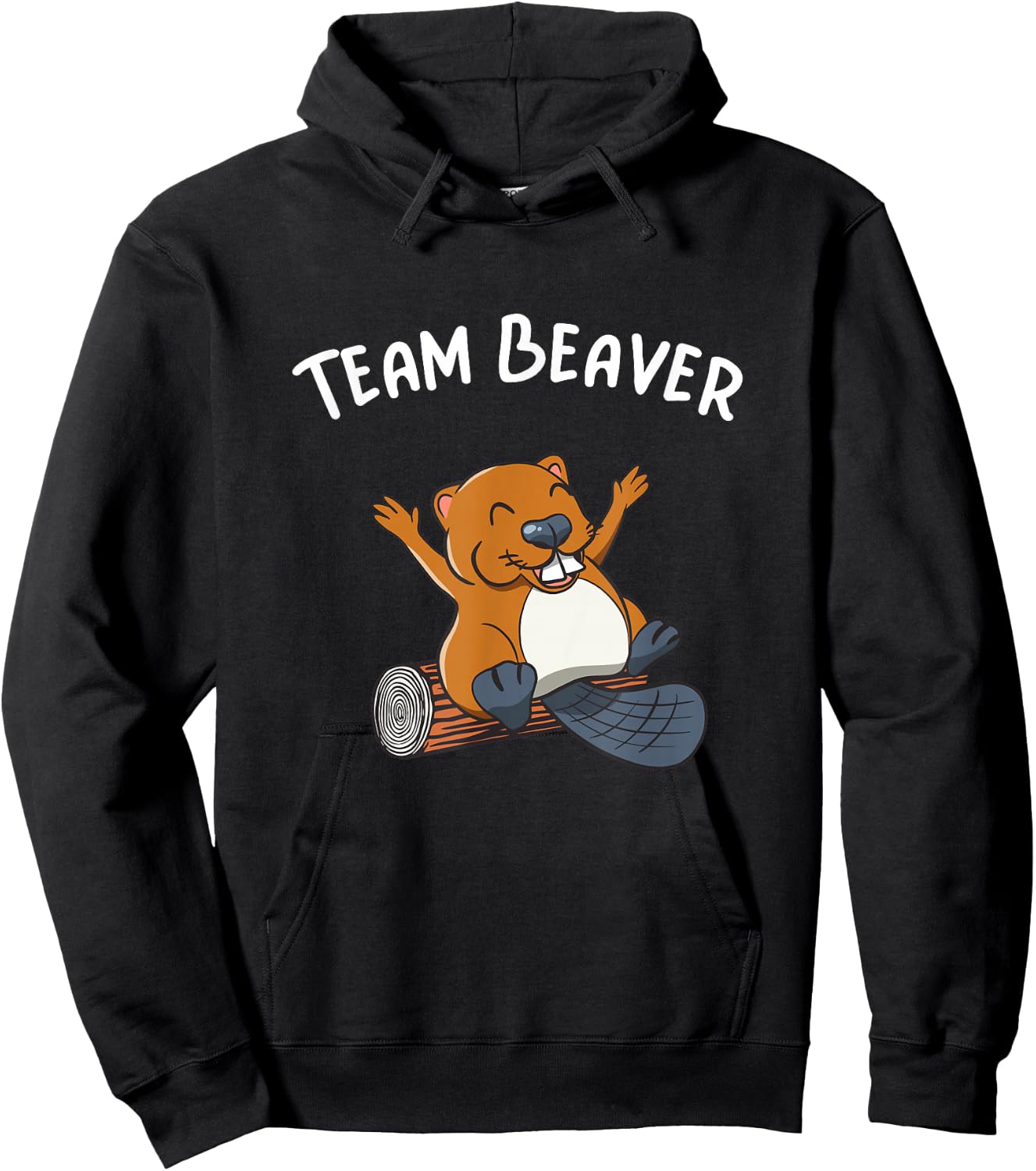 Team Beaver Rodent Cute Animal Funny Beaver Hoodie - Hoodie | Black