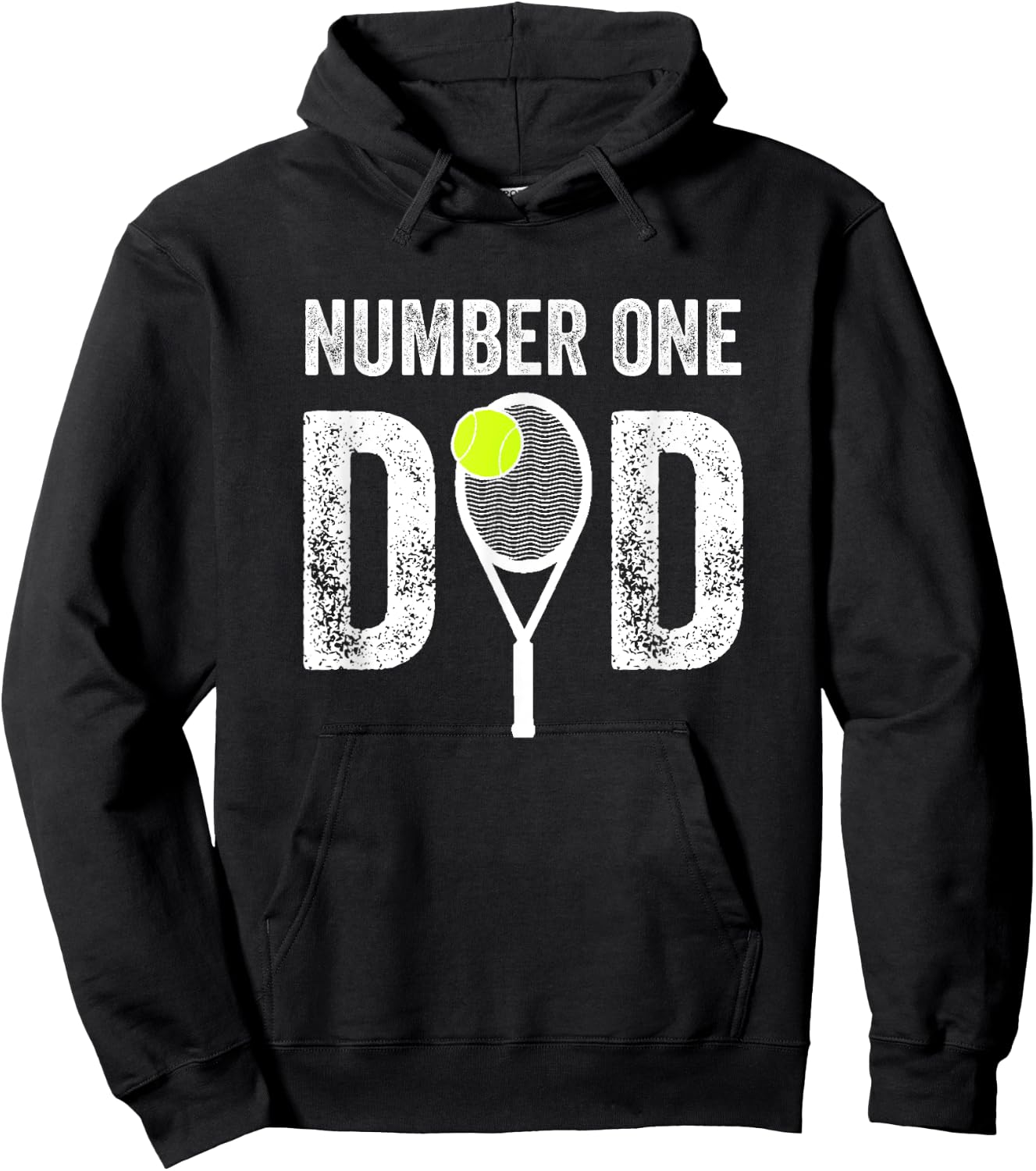 Tennis Dad Number One Daddy with Tennis Sayings Fathers Day Hoodie - Hoodie | Black