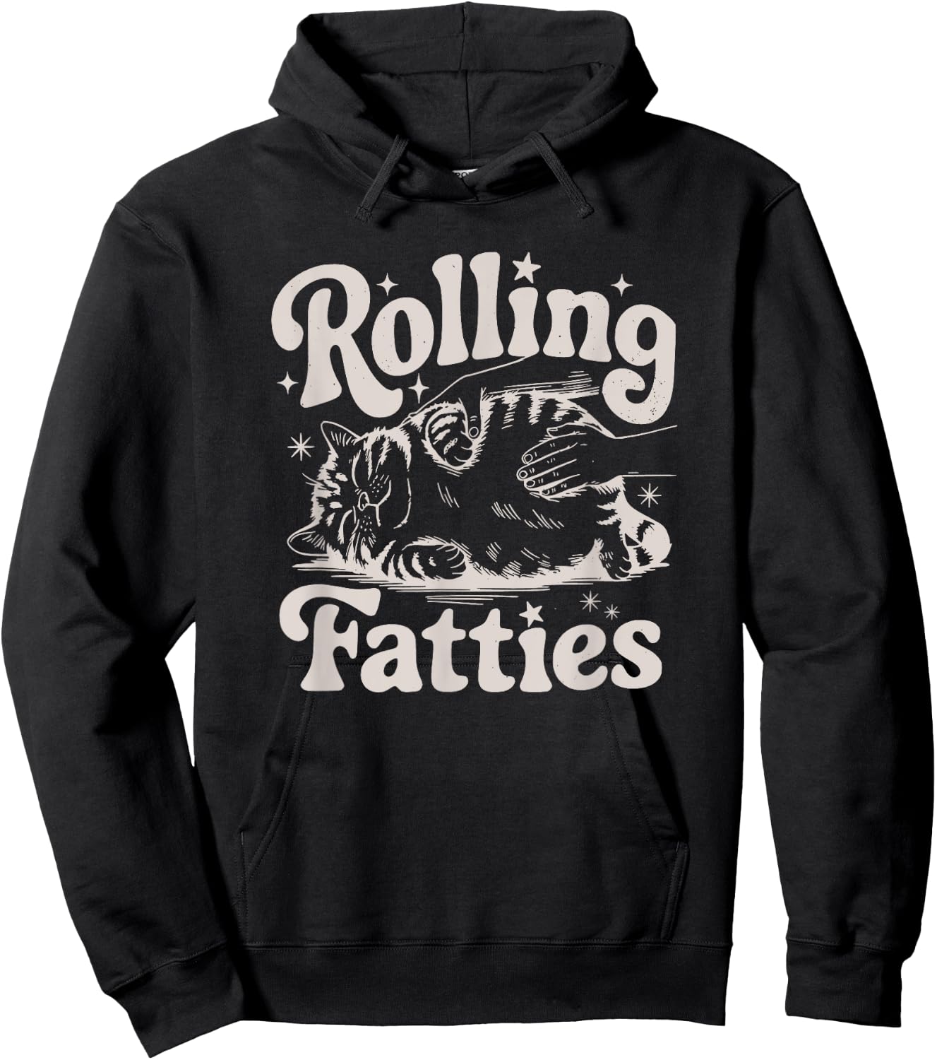 Rolling Fatties Cat Funny Cute Cat Lover Kitten Owner Kitty Women Girls Kids Hoodie - Hoodie | Black