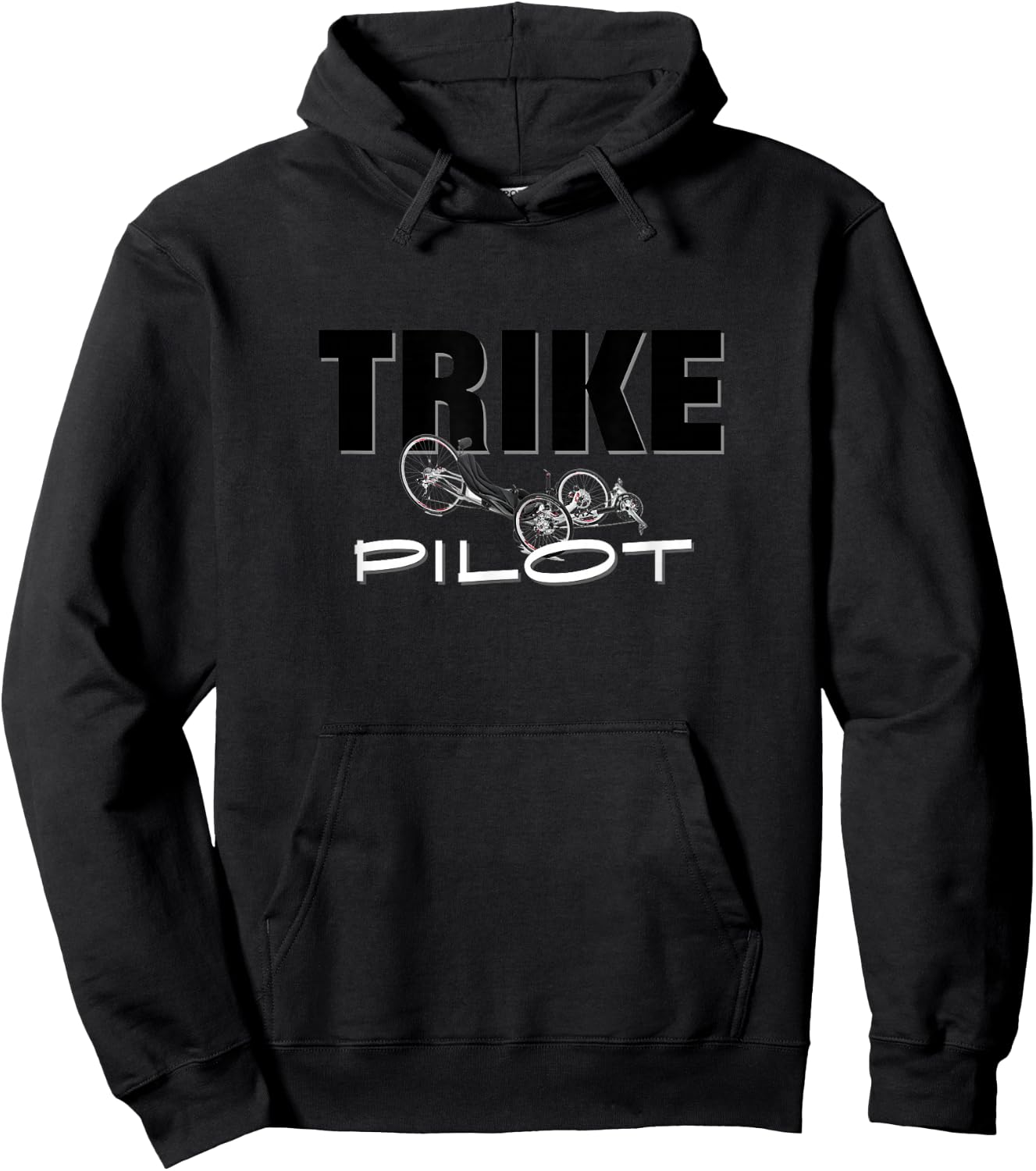 Recumbent Trike Pilot Shirt Hoodie - Hoodie | Black