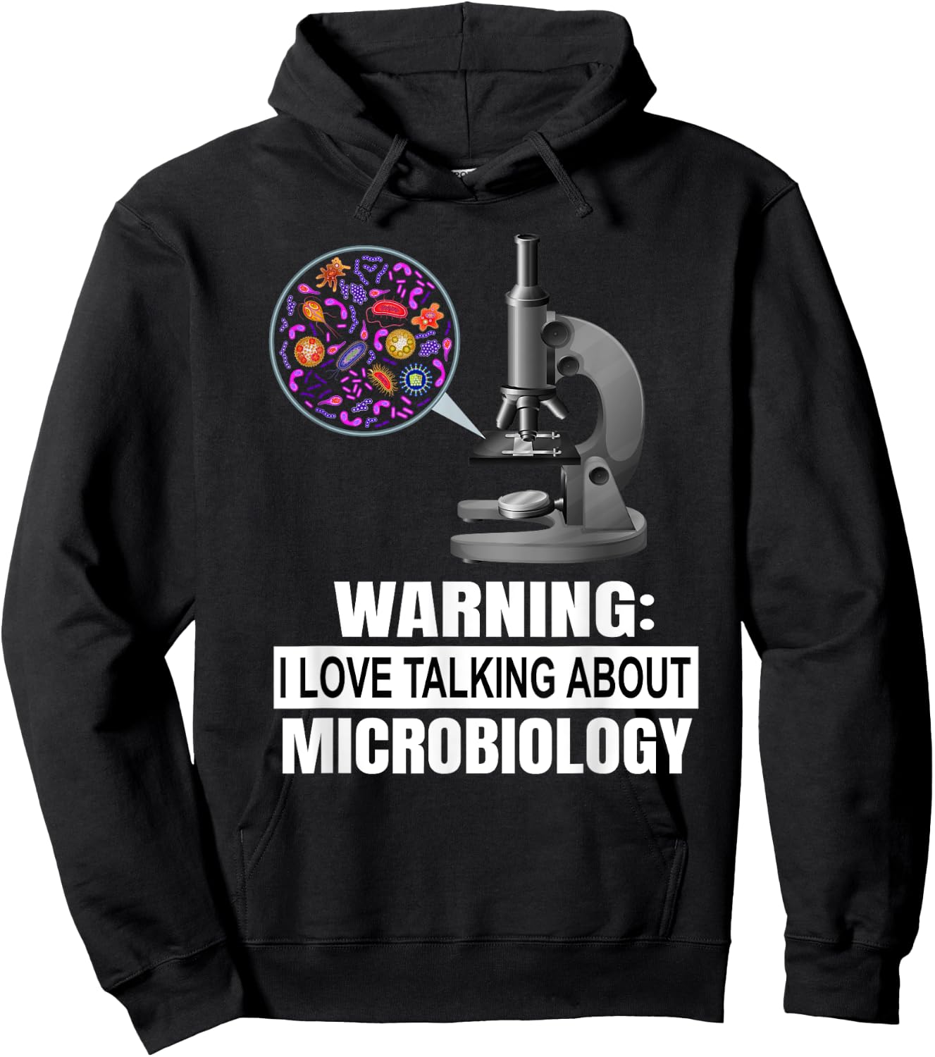 Science Biology Microbiology Teacher Bacteria Laboratory Men Women Kids Hoodie - Hoodie | Black