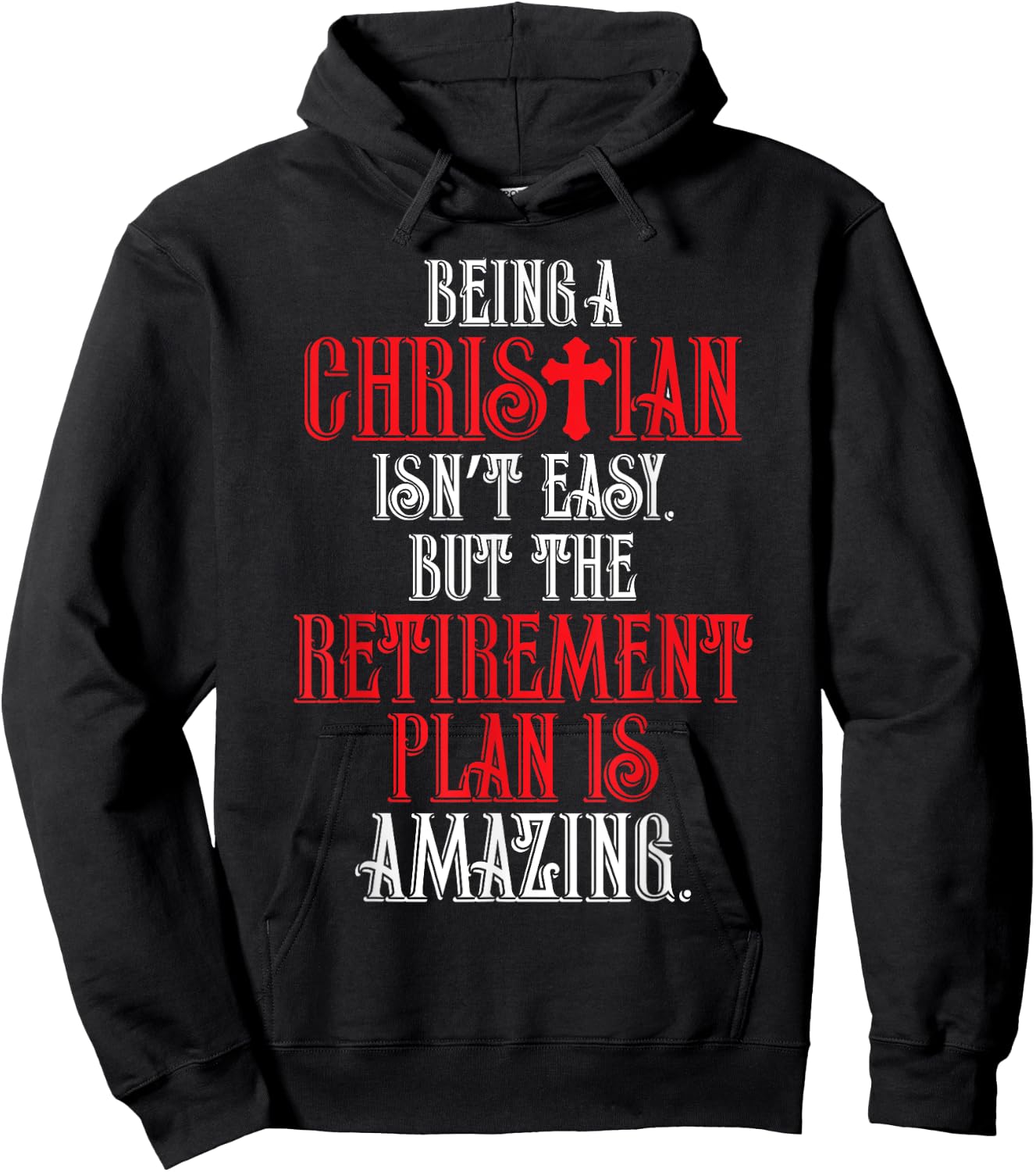 Funny Christian Amazing Retirement Plan Church Hoodie - Hoodie | Black