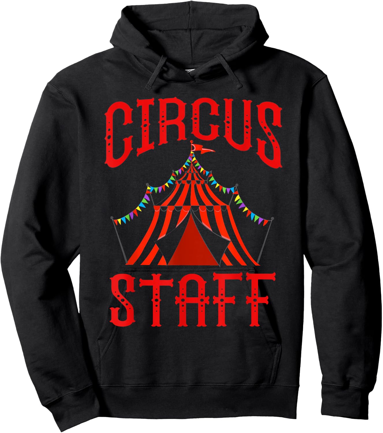 Vintage Circus Themed Birthday Party T Shirt - Circus Staff Hoodie - Hoodie | Black