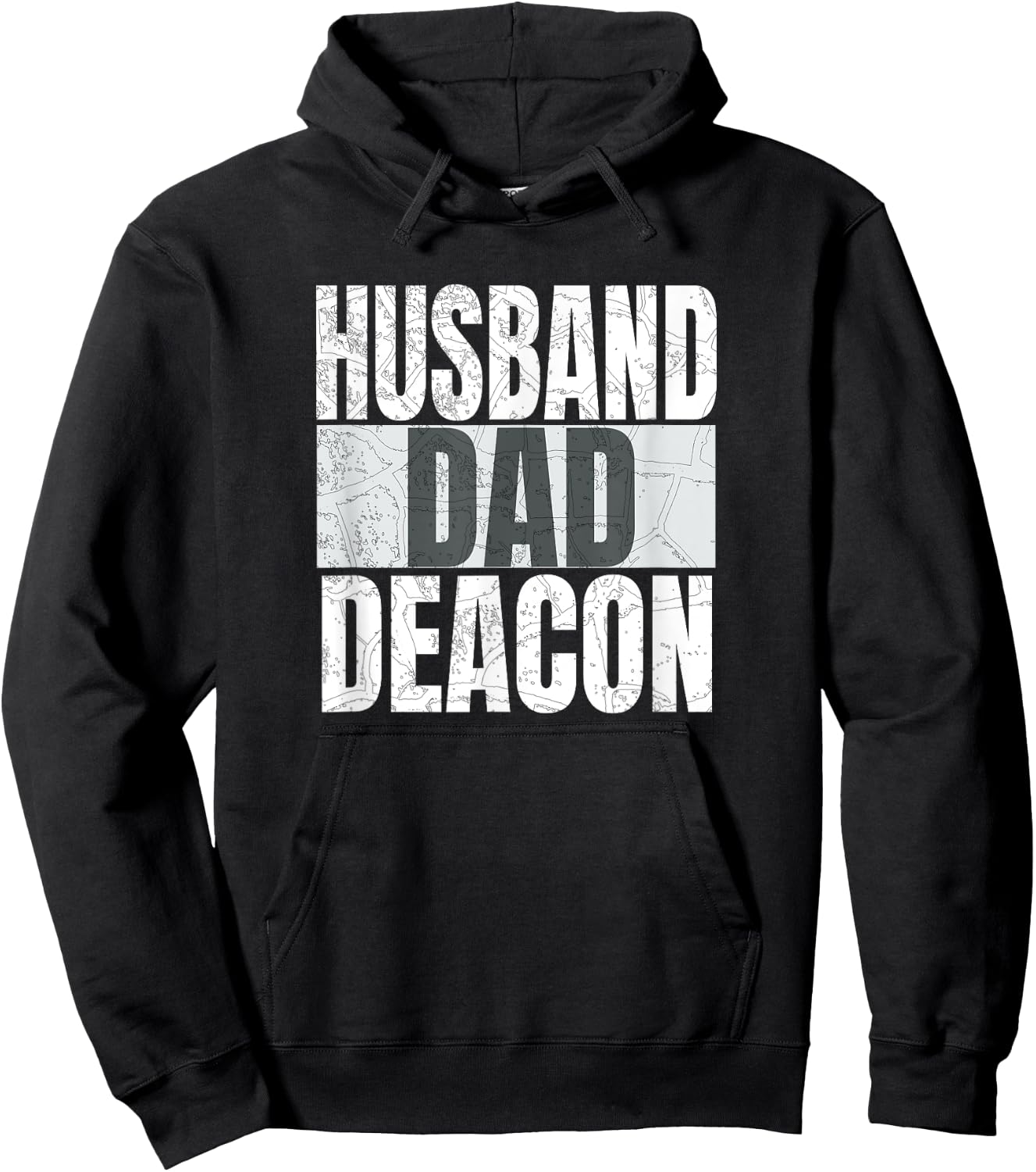 Husband Dad Deacon For Catholic Fathers Religious Men Funny Hoodie - Hoodie | Black