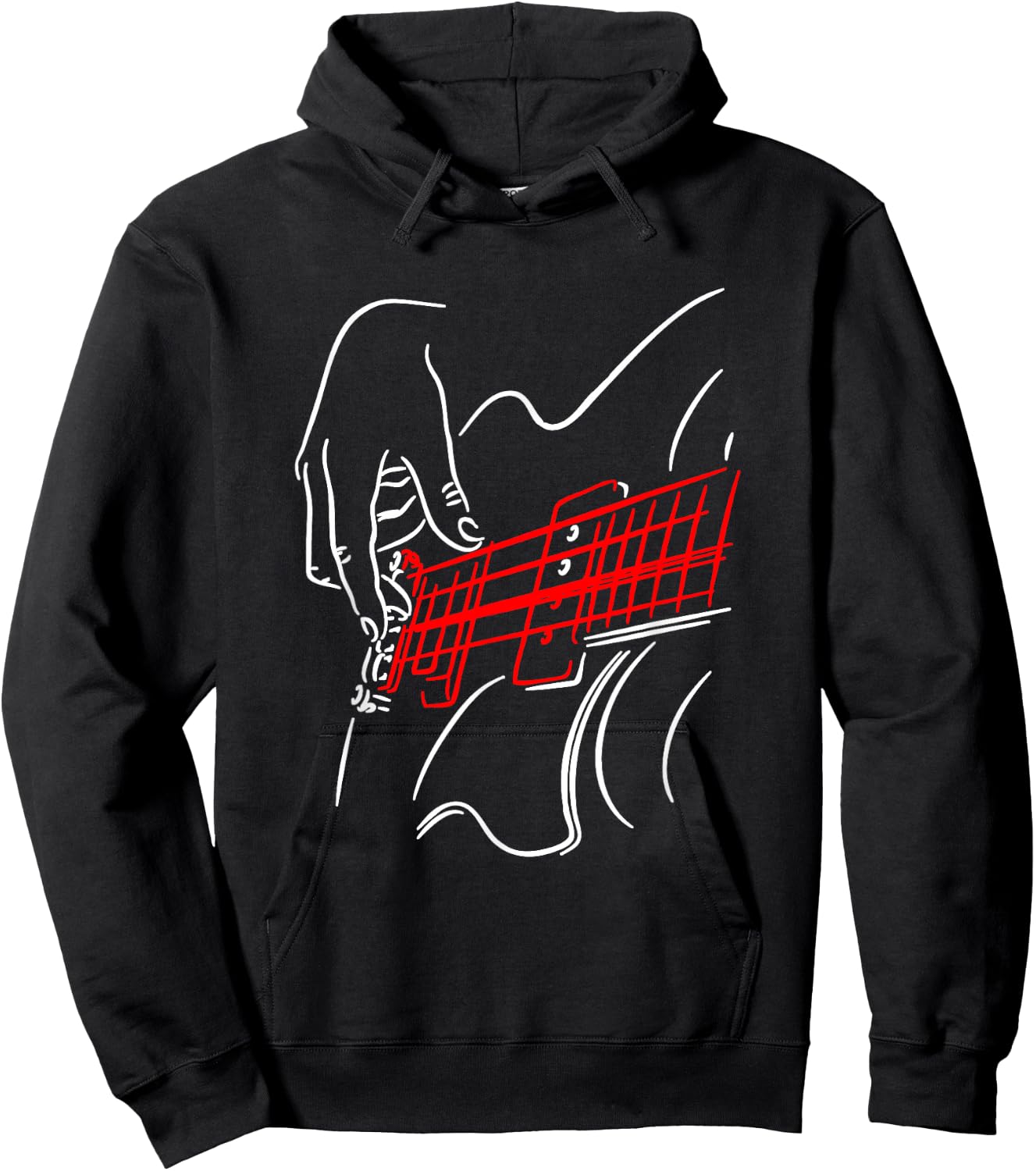 Acoustic Guitar Guitarist Bass Player Musician Gift Hoodie - Hoodie | Black