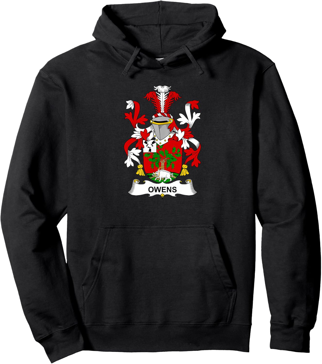 Owens Coat of Arms - Family Crest Shirt Hoodie - Hoodie | Black