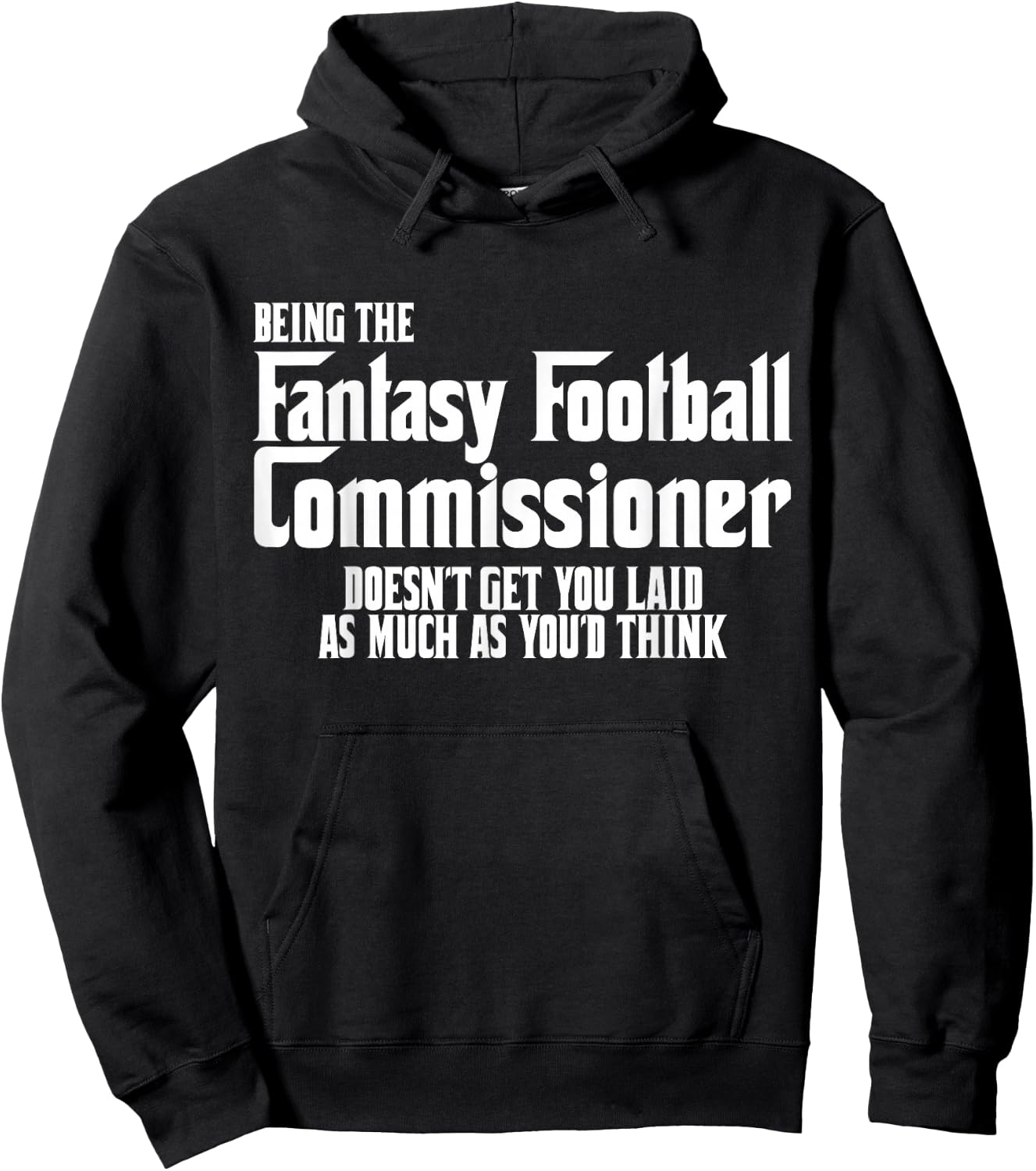 Funny Fantasy Football Commissioner Shirt Commish Joke Gift Hoodie - Hoodie | Black