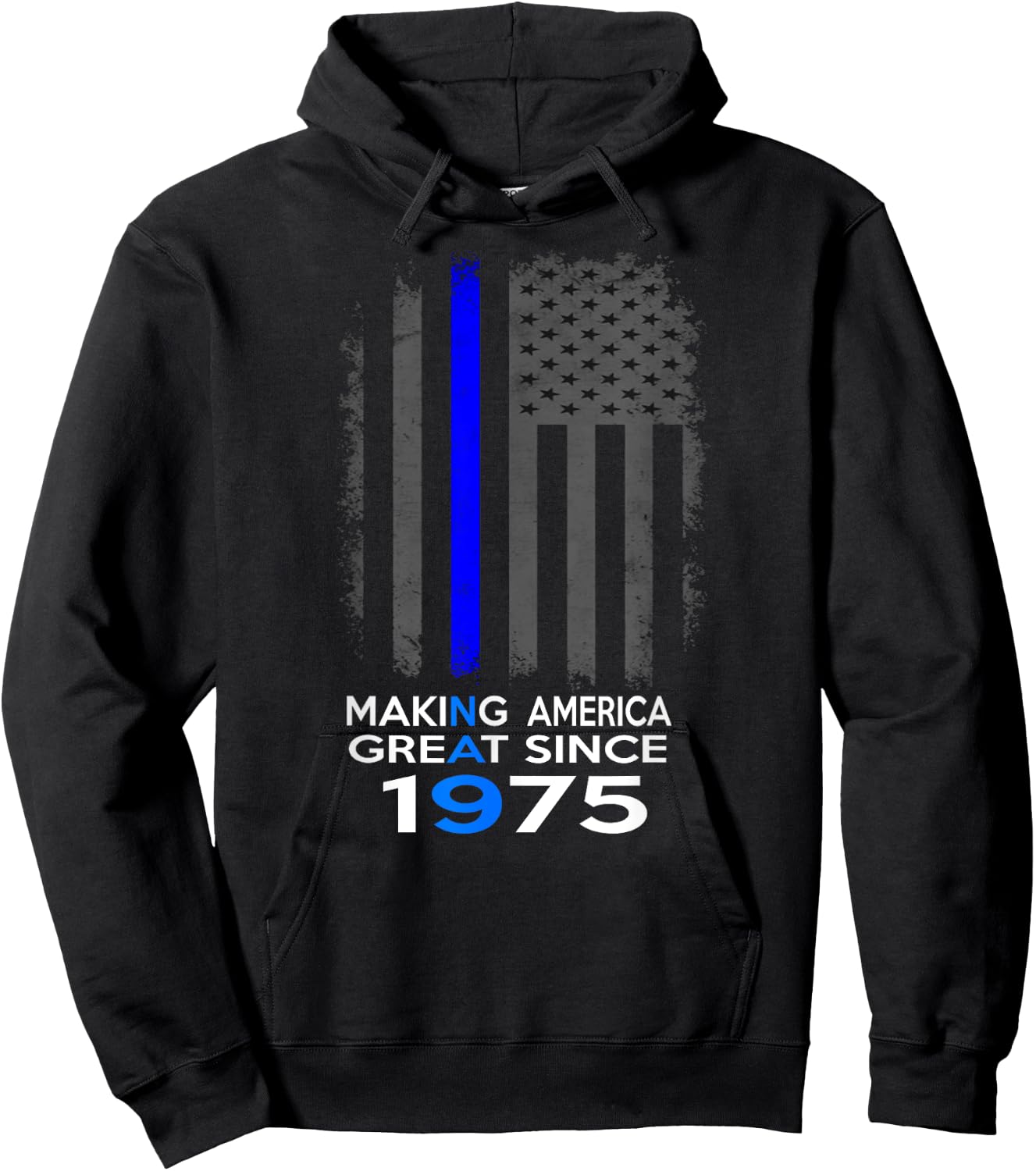 Making America Great Since 1975 Shirt - 43rd Birthday Gift Hoodie - Hoodie | Black