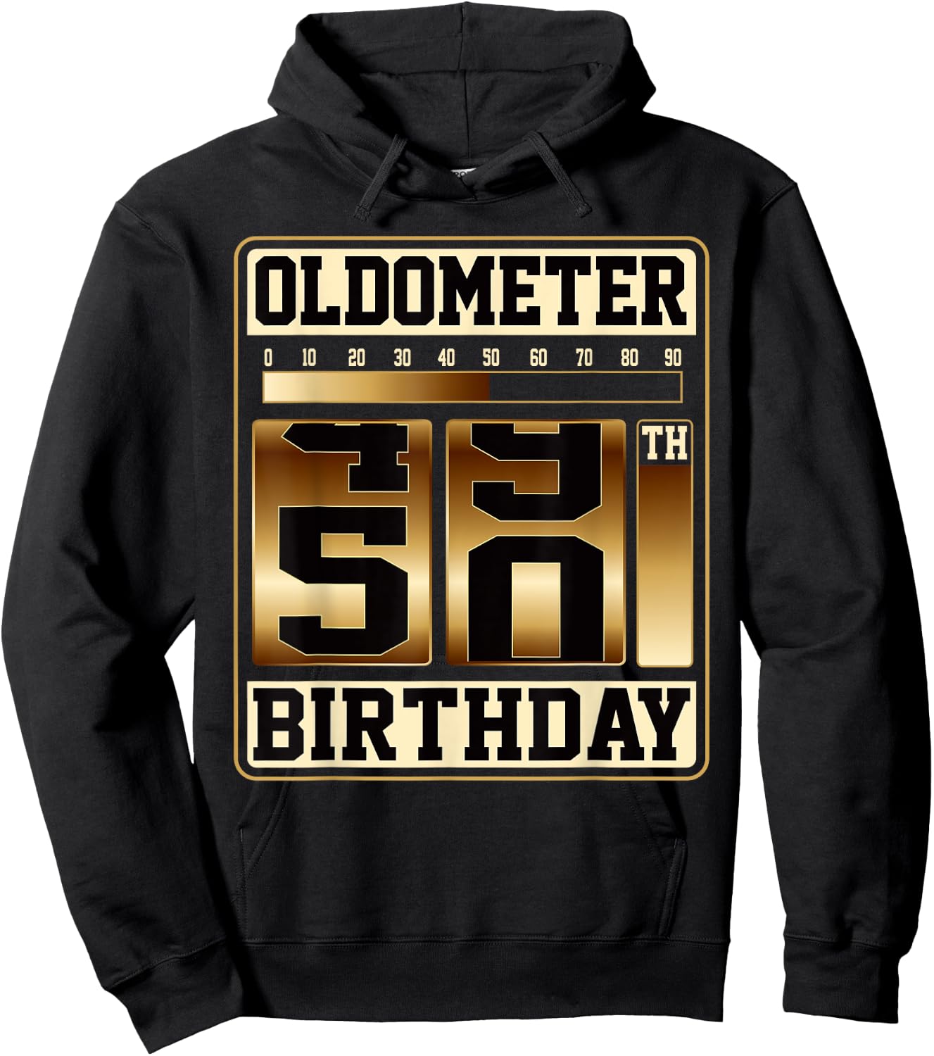 Oldometer 49-50 50th Birthday Unique Gag Gift Fathers Day Hoodie - Hoodie | Black