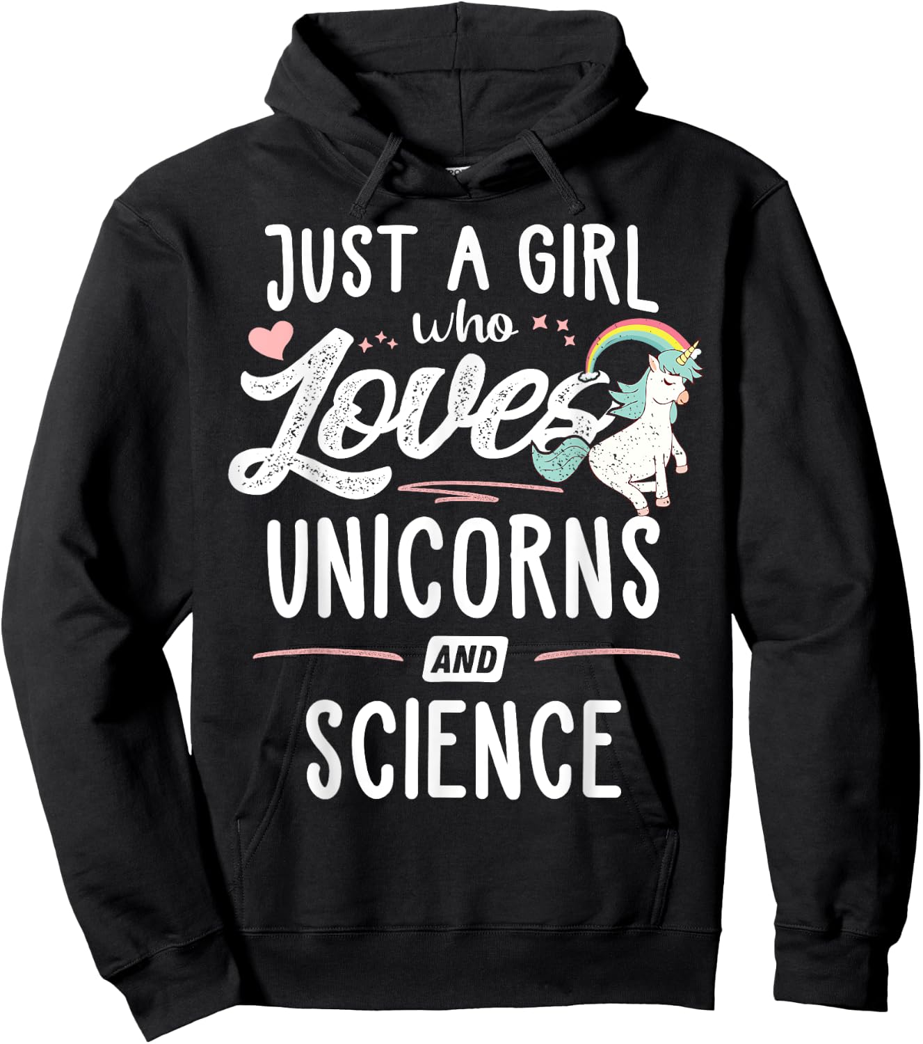 Just A Girl Who Loves Unicorns And Science Gift Women Hoodie - Hoodie | Black