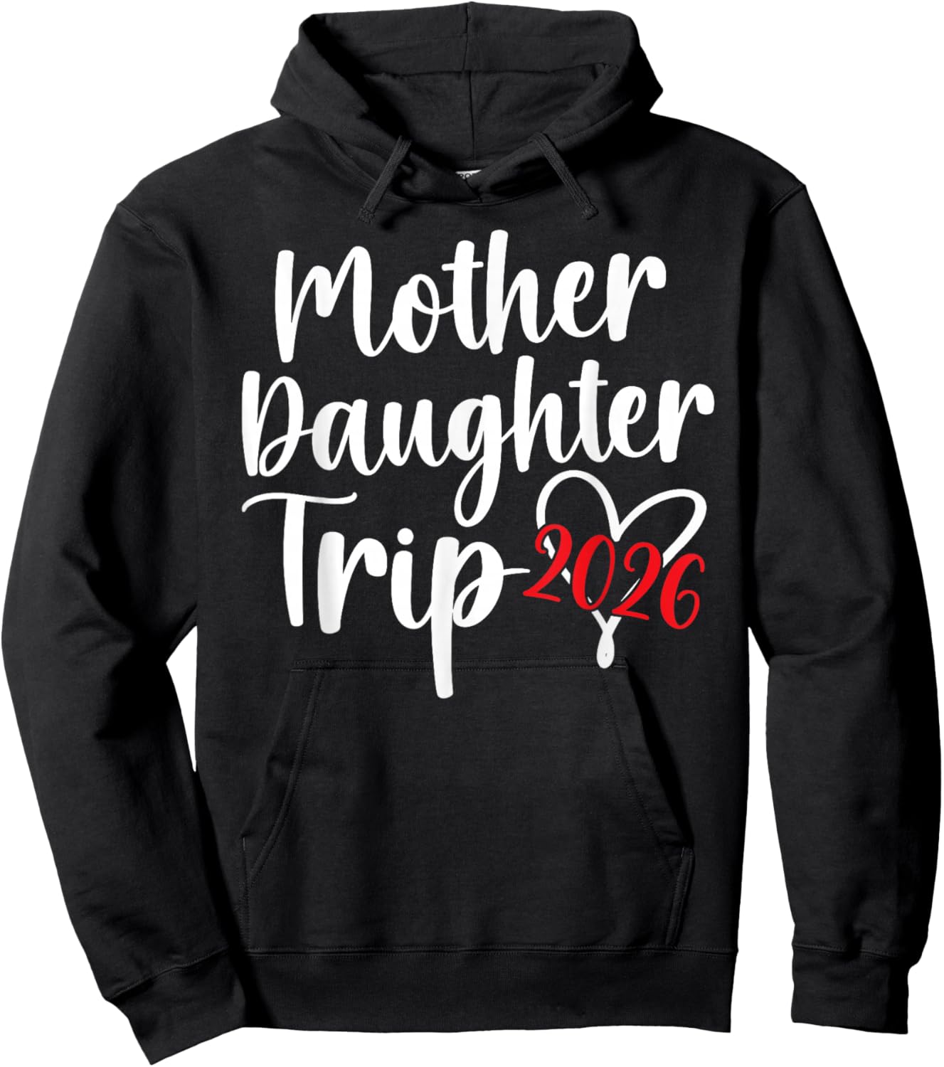 Mother Daughter Trip 2026 Heart Mom Daughter Vacation Hoodie - Hoodie | Black
