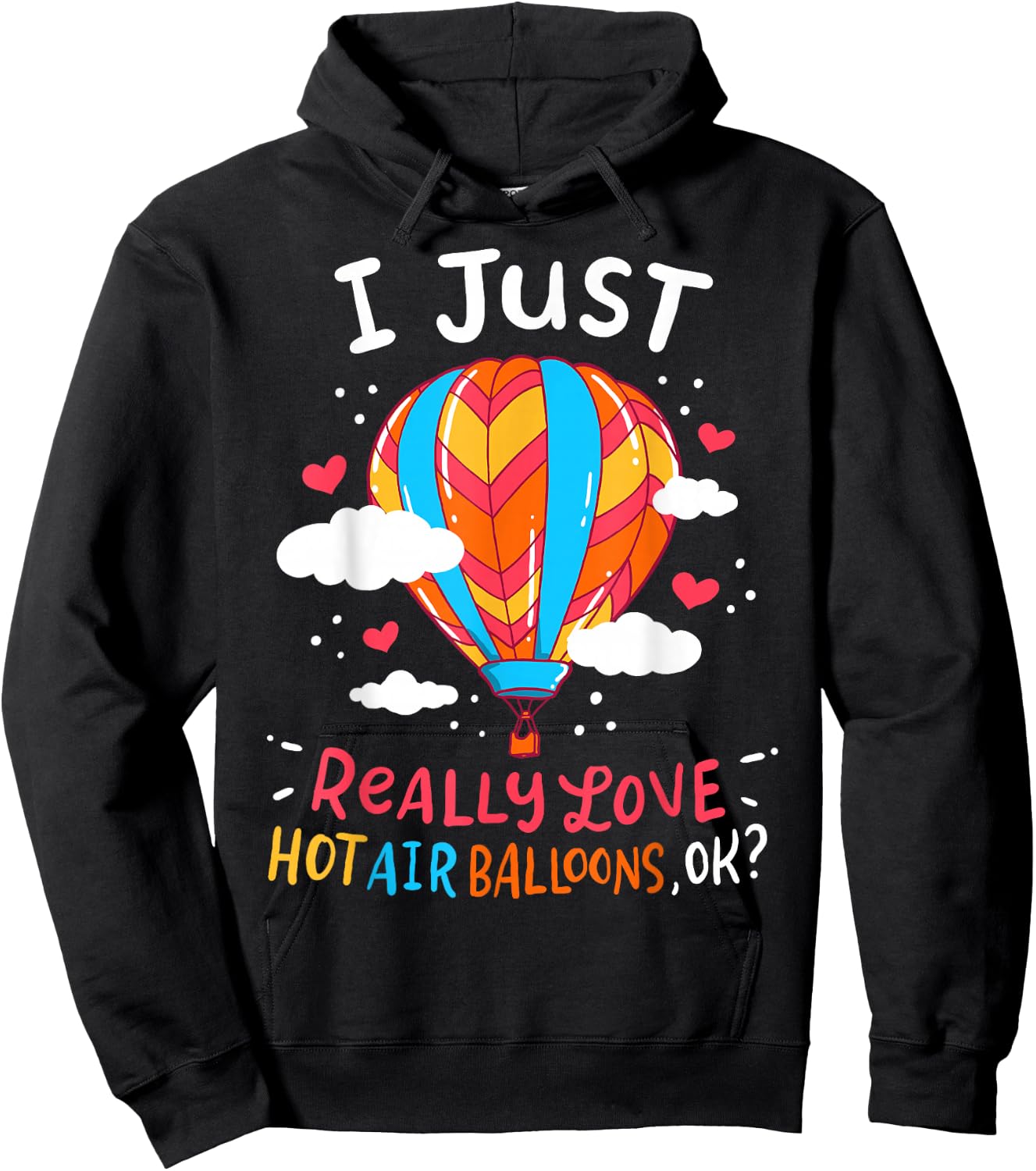 Hot Air Balloon Hoodie - Hoodie | Black
