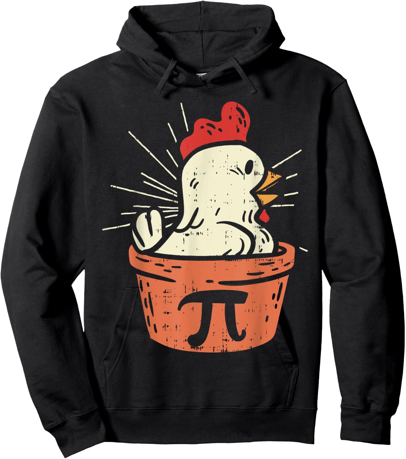 Funny Chicken Pot Pi Shirt Day Pie Math Lover Geek Gift 3.14 Hoodie - Hoodie | Black
