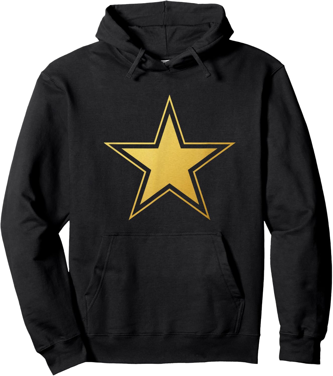 CUTE Black With Gold Stars Hoodie - Hoodie | Black