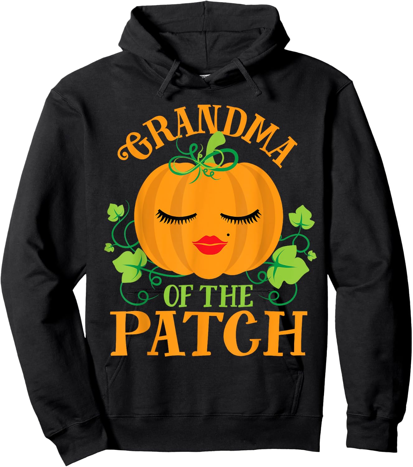 Grandma Pumpkin of the Patch Sassy Matching Family Halloween Hoodie - Hoodie | Black