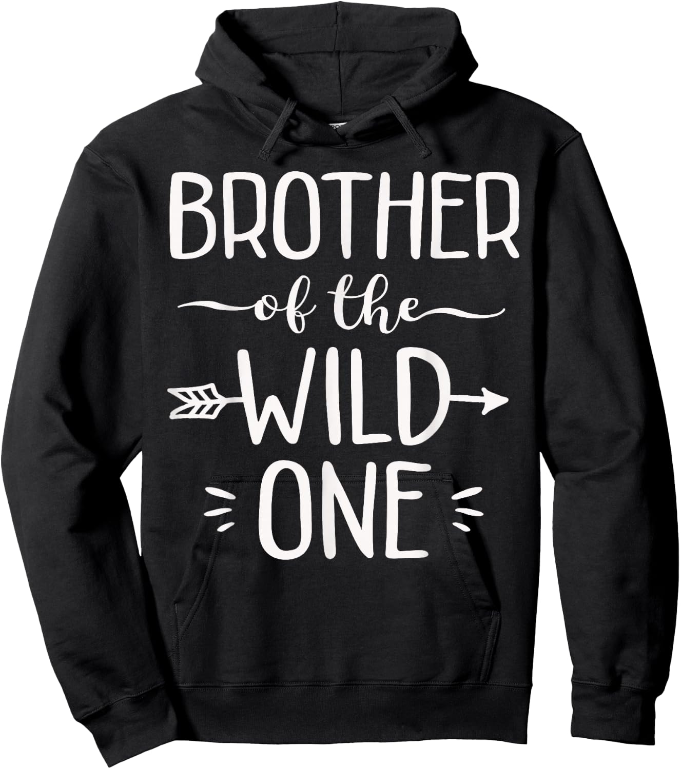 Brother Of The Wild One Shirt Funny 1st Birthday Safari Gift Hoodie - Hoodie | Black