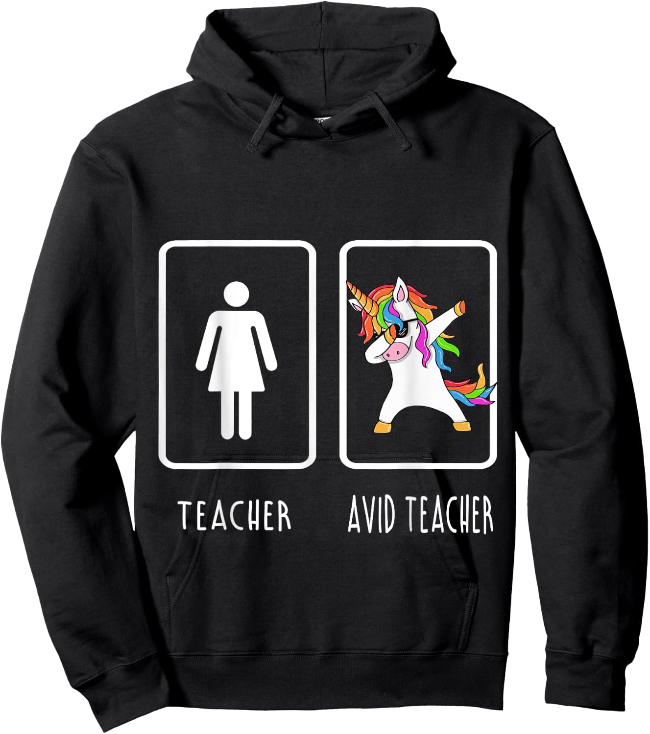 AVID Teacher Unicorn Shirt Men Women Girls Kids Hoodie - Hoodie | Black