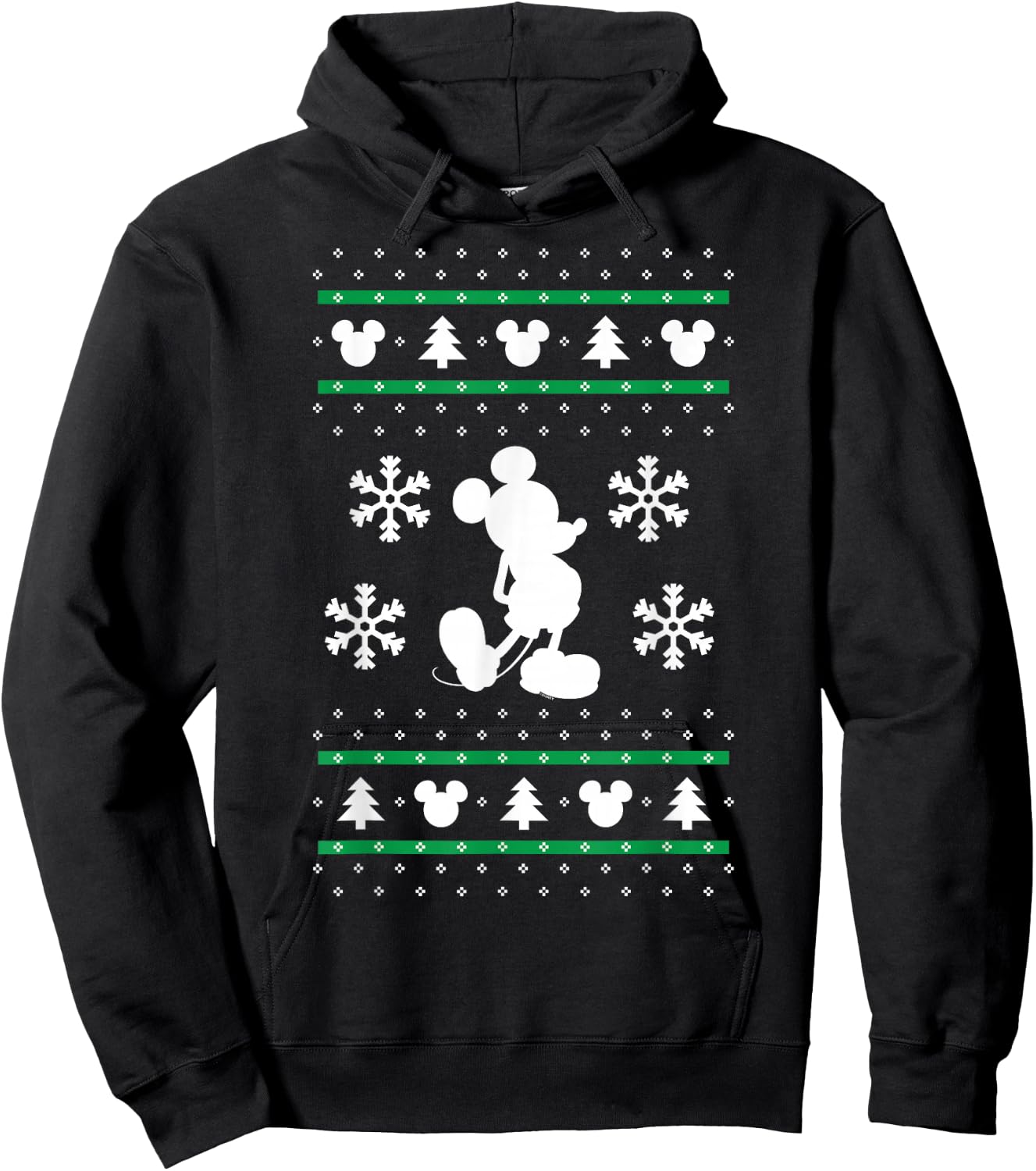 Disney - Mickey Mouse Holiday Sweater Print Hoodie - Hoodie | Black