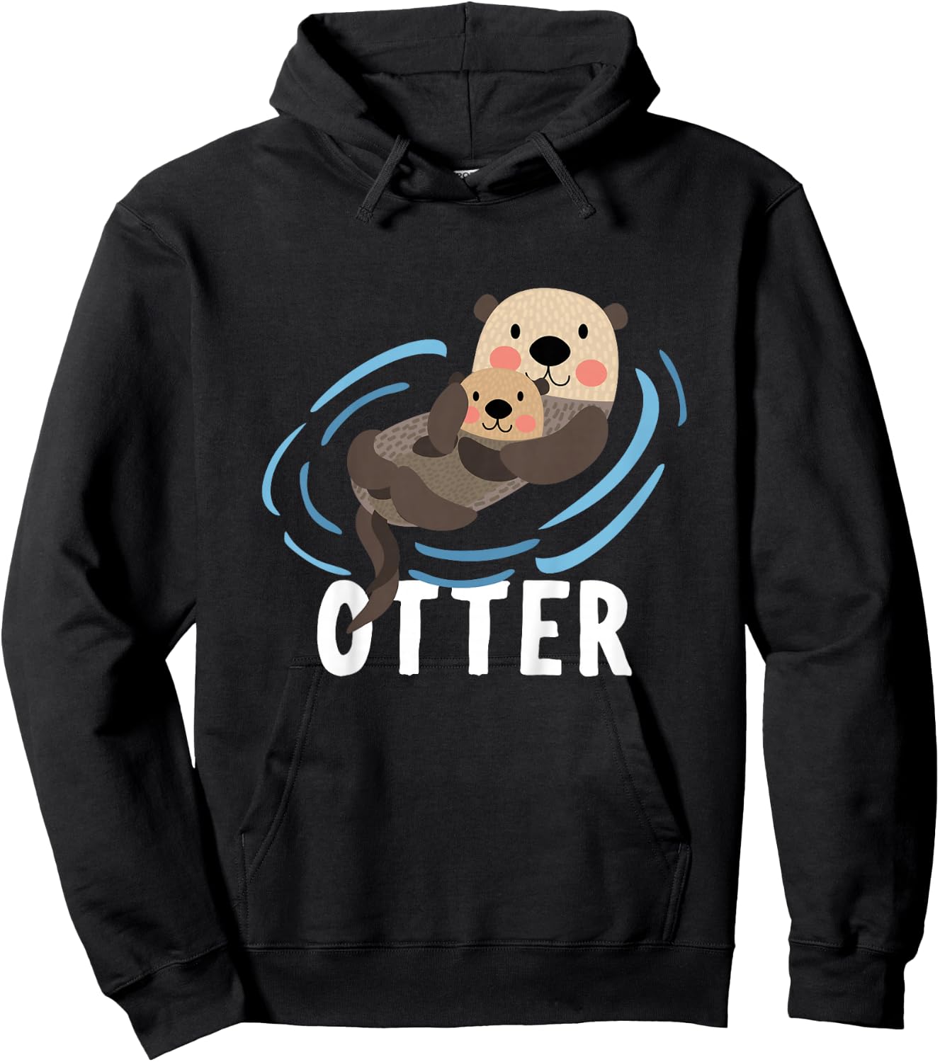 Kids Otter Shirt for Boys Or Girls | Cute Otter Gift Hoodie - Hoodie | Black