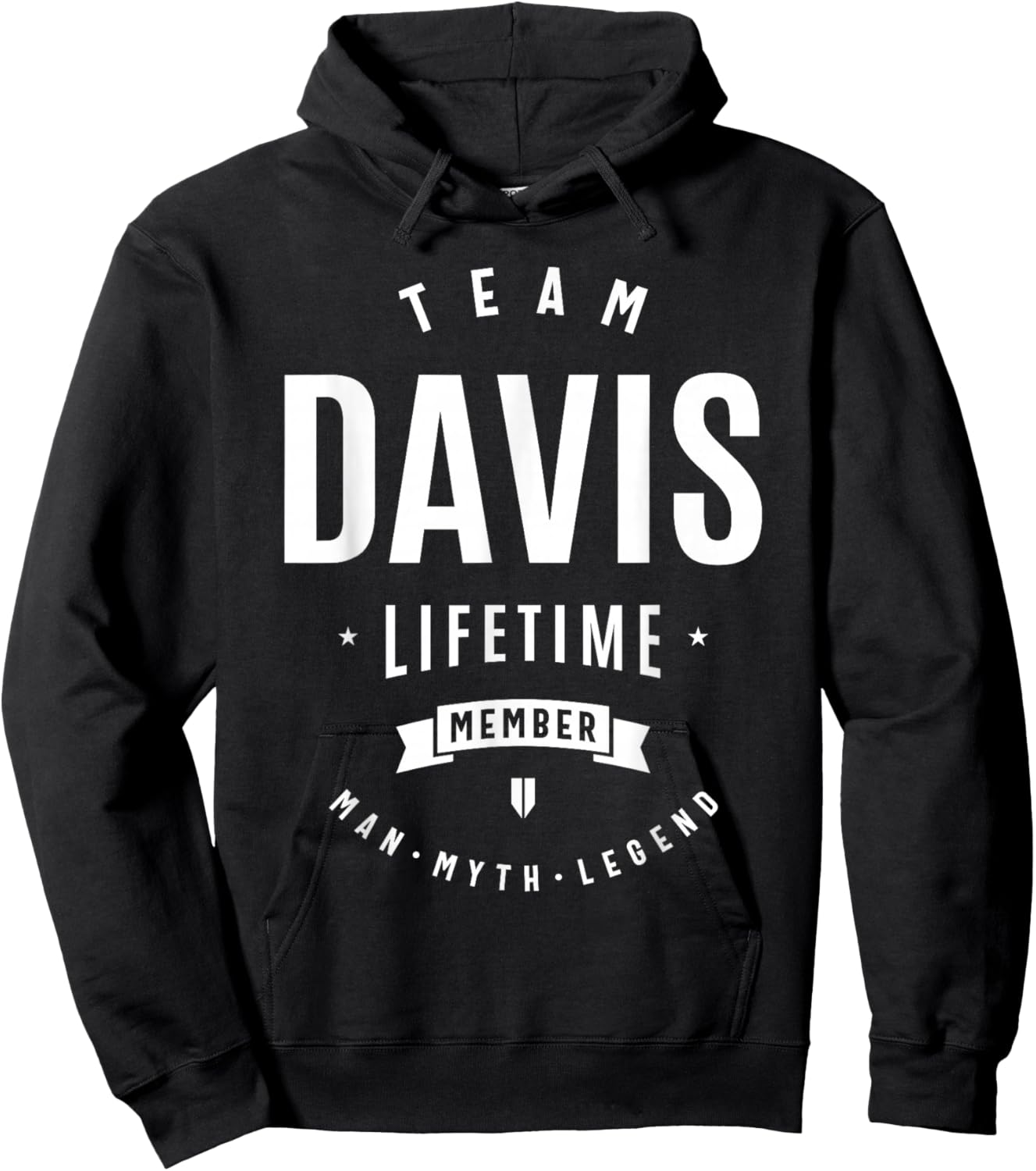 Team Davis Lifetime Member Funny Name Davis Hoodie - Hoodie | Black