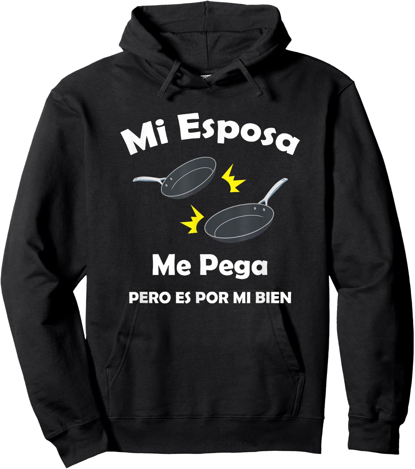 Chistosa Camisa Mi Esposa Me Pega Pero Es Por Mi Bien Hoodie - Hoodie | Black