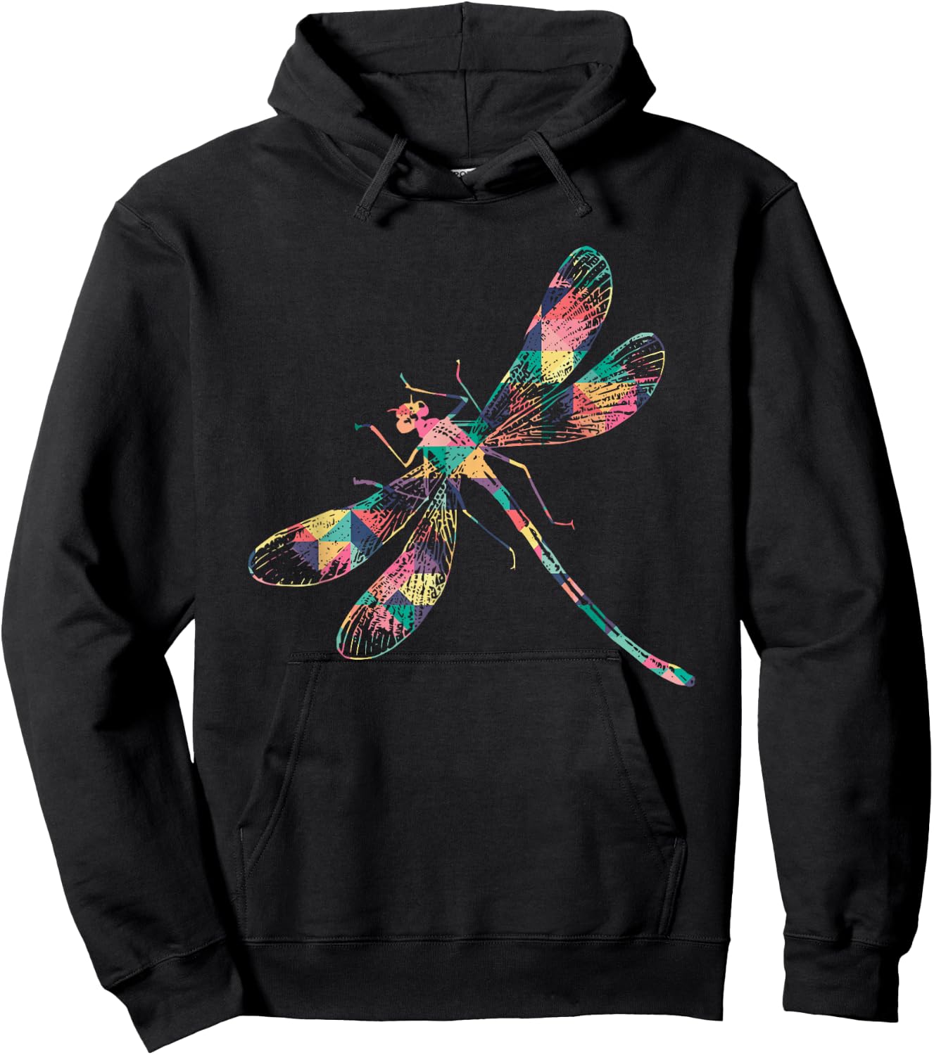 Dragonfly Abstract Color Summer Swarm Nymph Lover Girl Gift Hoodie - Hoodie | Black